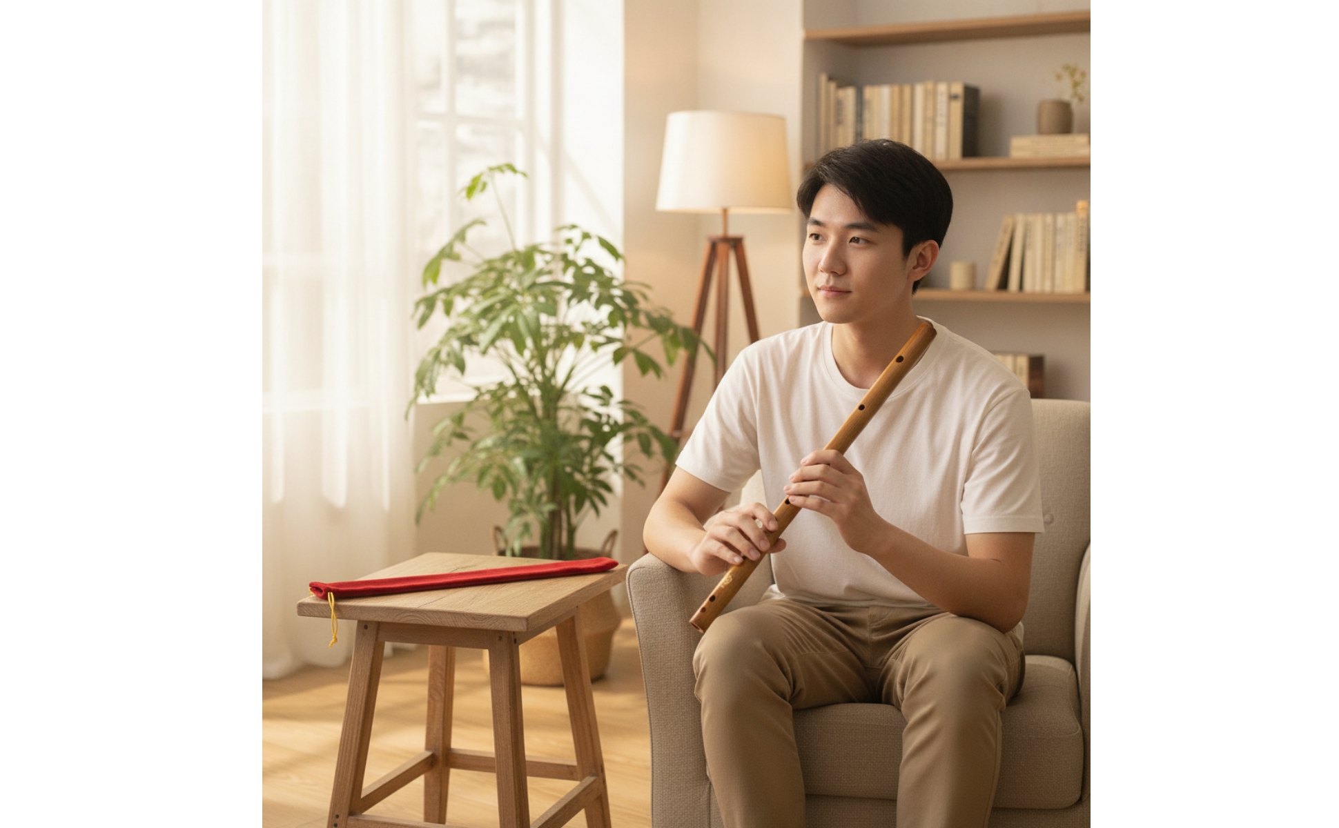 Bamboo Flute Air-Dried Dizi Straight for Home, Classroom, Students, Beginners