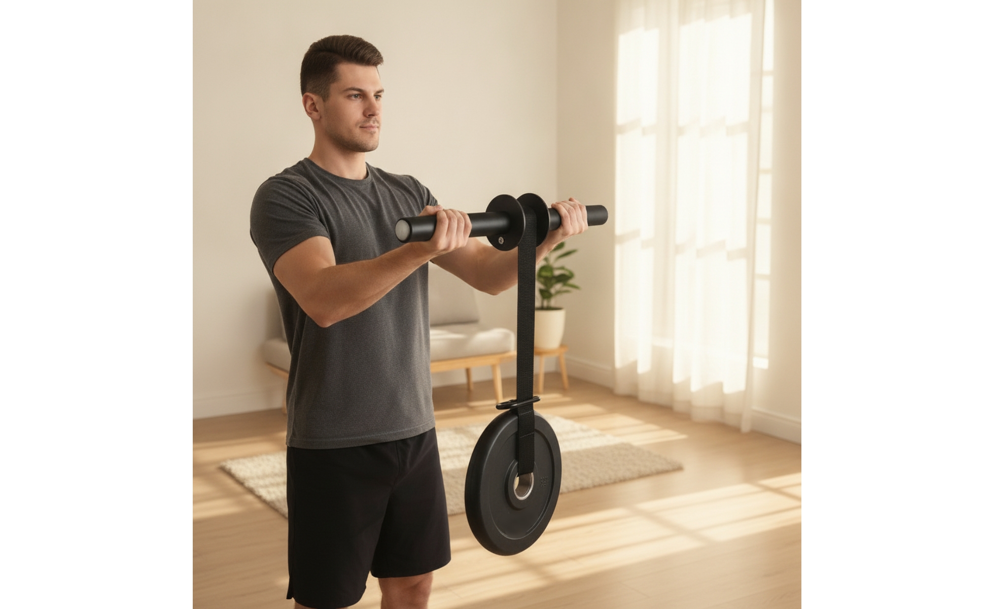 Arm Training Blaster with Foam Padding Padded for Home Gym, Fitness Enthusiasts