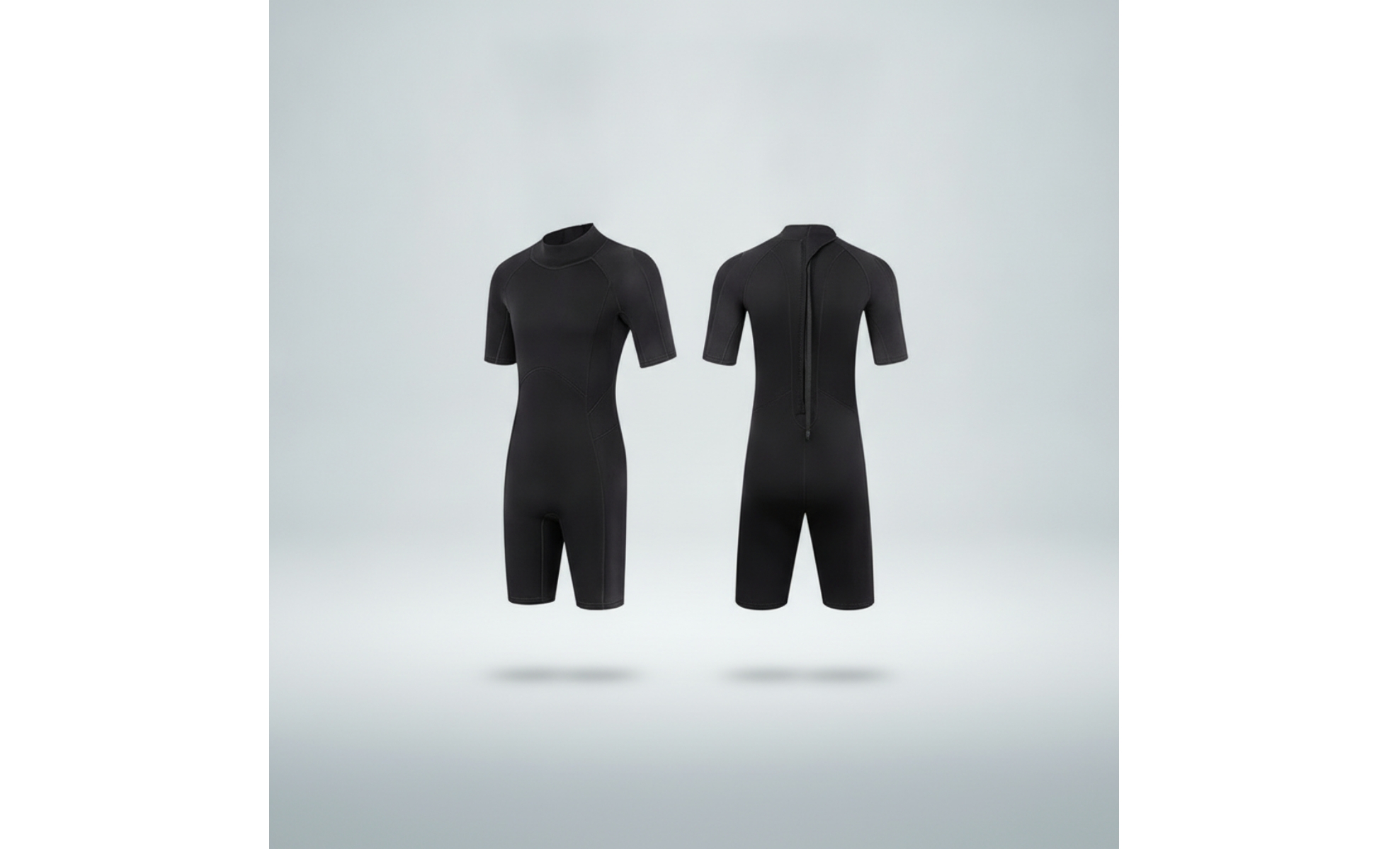 Shorty da Uomo con Cerniera Posteriore Muta da Sub in Neoprene Termica per Nuoto