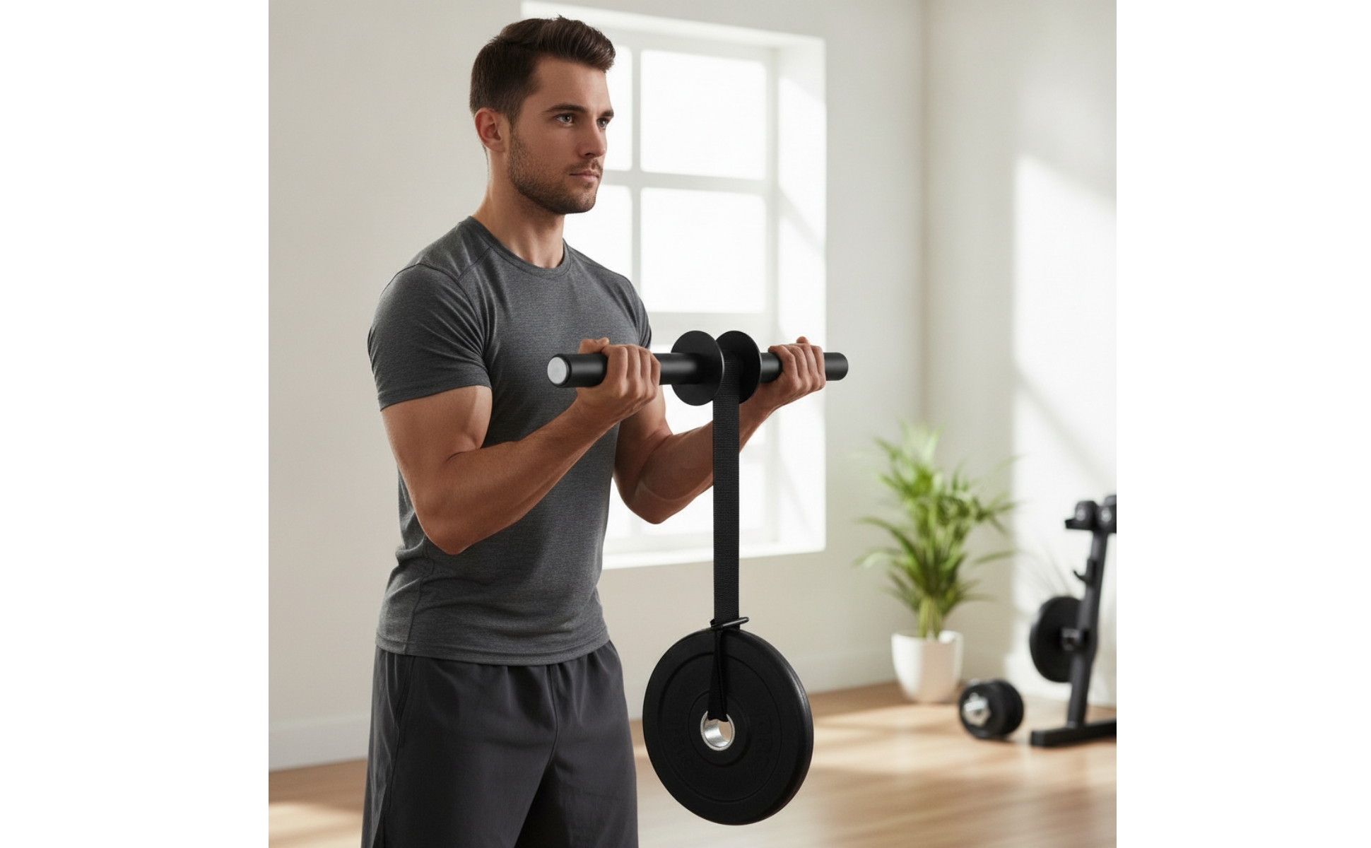 Arm Training Blaster with Foam Padding Padded for Home Gym, Fitness Enthusiasts