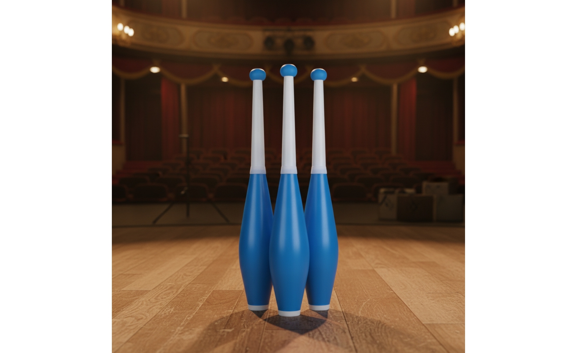 3 Pieces Juggling Club Set Tapered Juggling Clubs Molded for Jugglers, Beginners