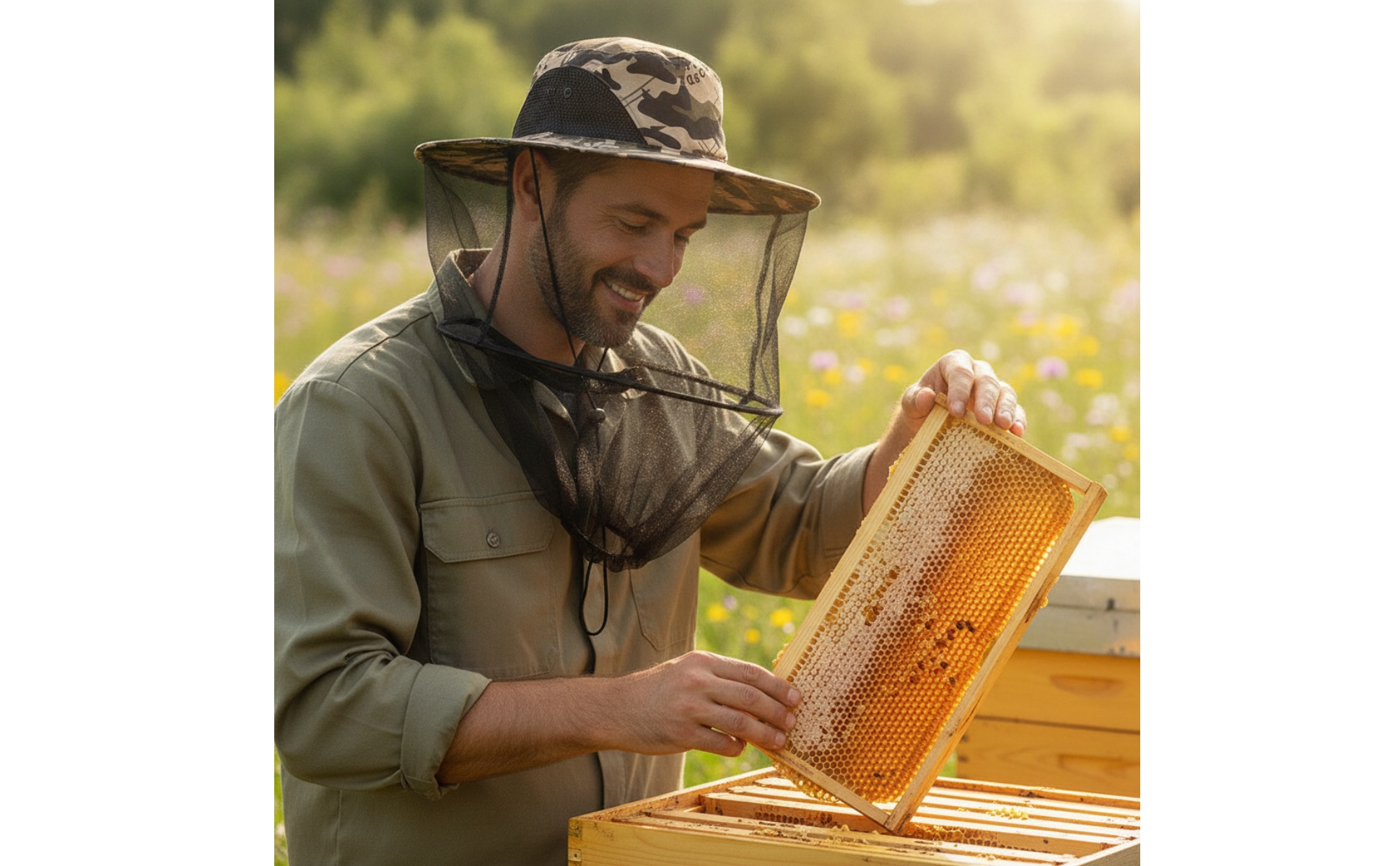 Beekeeping Hat with Veil Wide-Brim Hat for Beekeepers, Gardeners