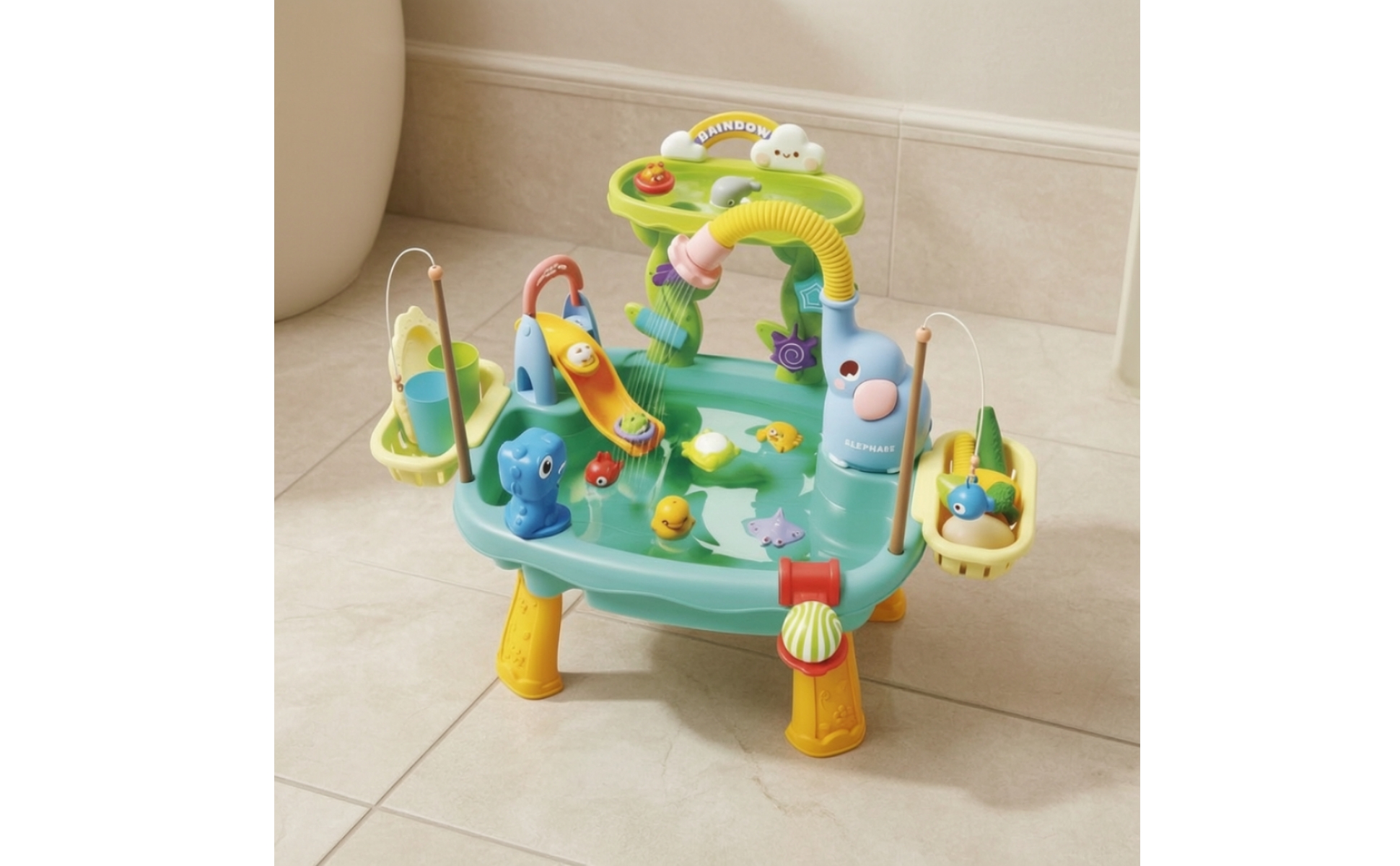 Elephant Water Table Circulating Faucet Animal Water Park Rainbow Arch