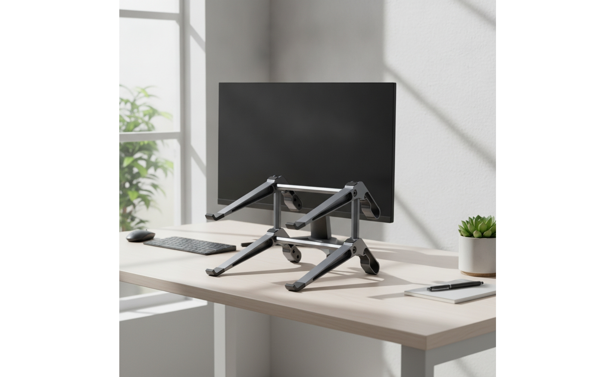 Two-tierLayer Laptop Stand Open-Frame Laptop Stand Angled for Home Office