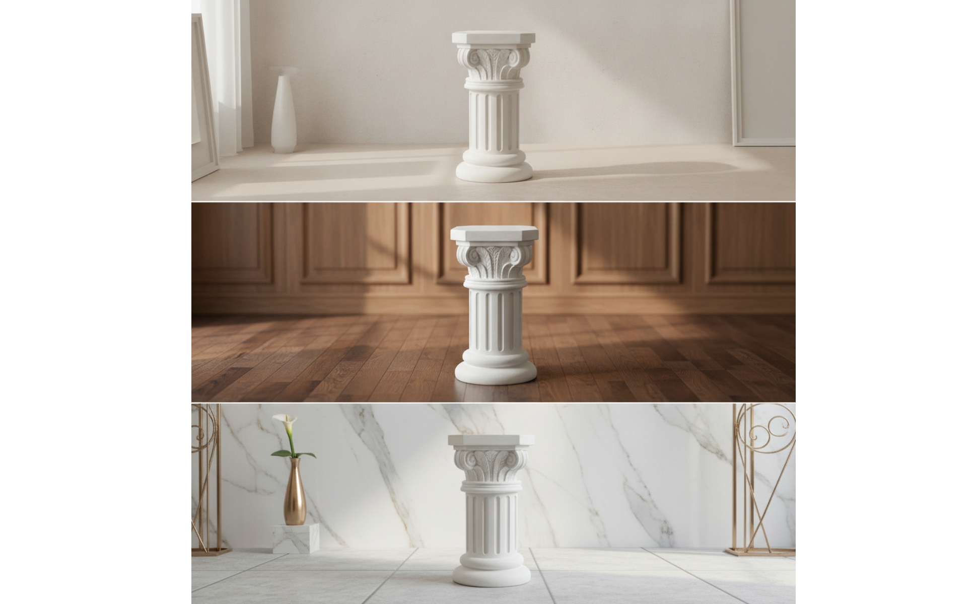 Roman Column Pedestal 古典 Garden Column Classical for Entryway, Wedding