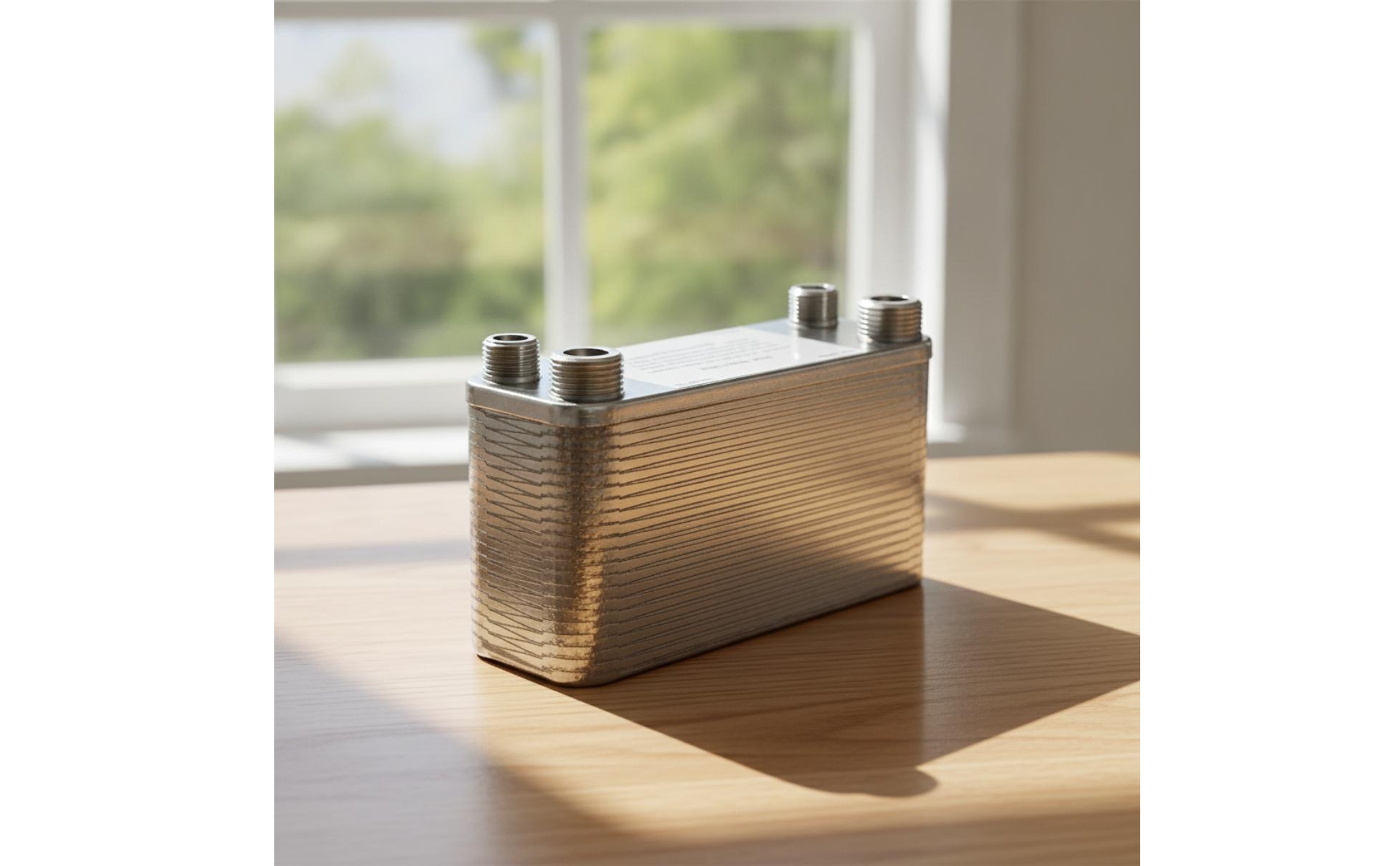 Plate Wort Chiller Stainless Steel Beer Wort Cooler Compact for Home Brewing