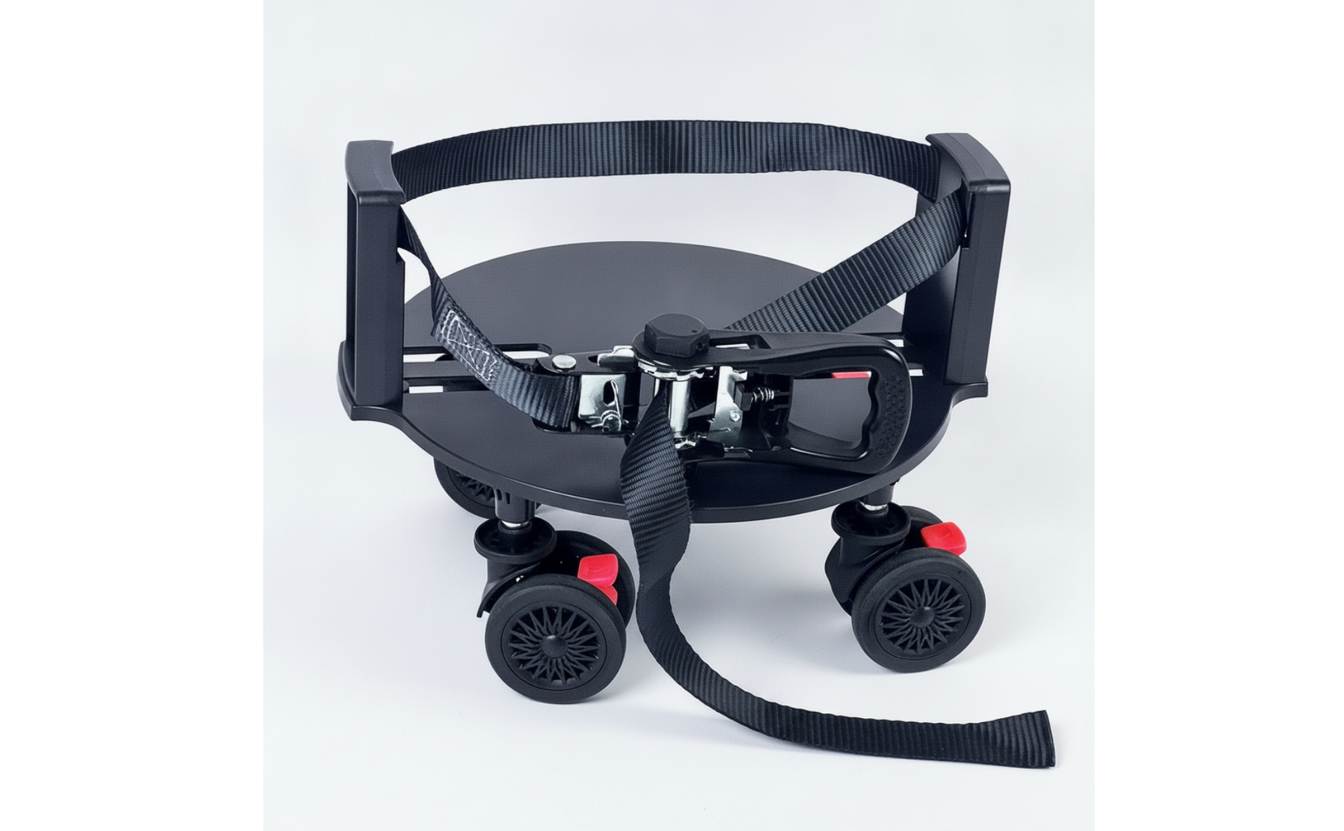 Golf Bag Wheel Base Low-Height Rolling Base with Strap Swivel for Driving Range