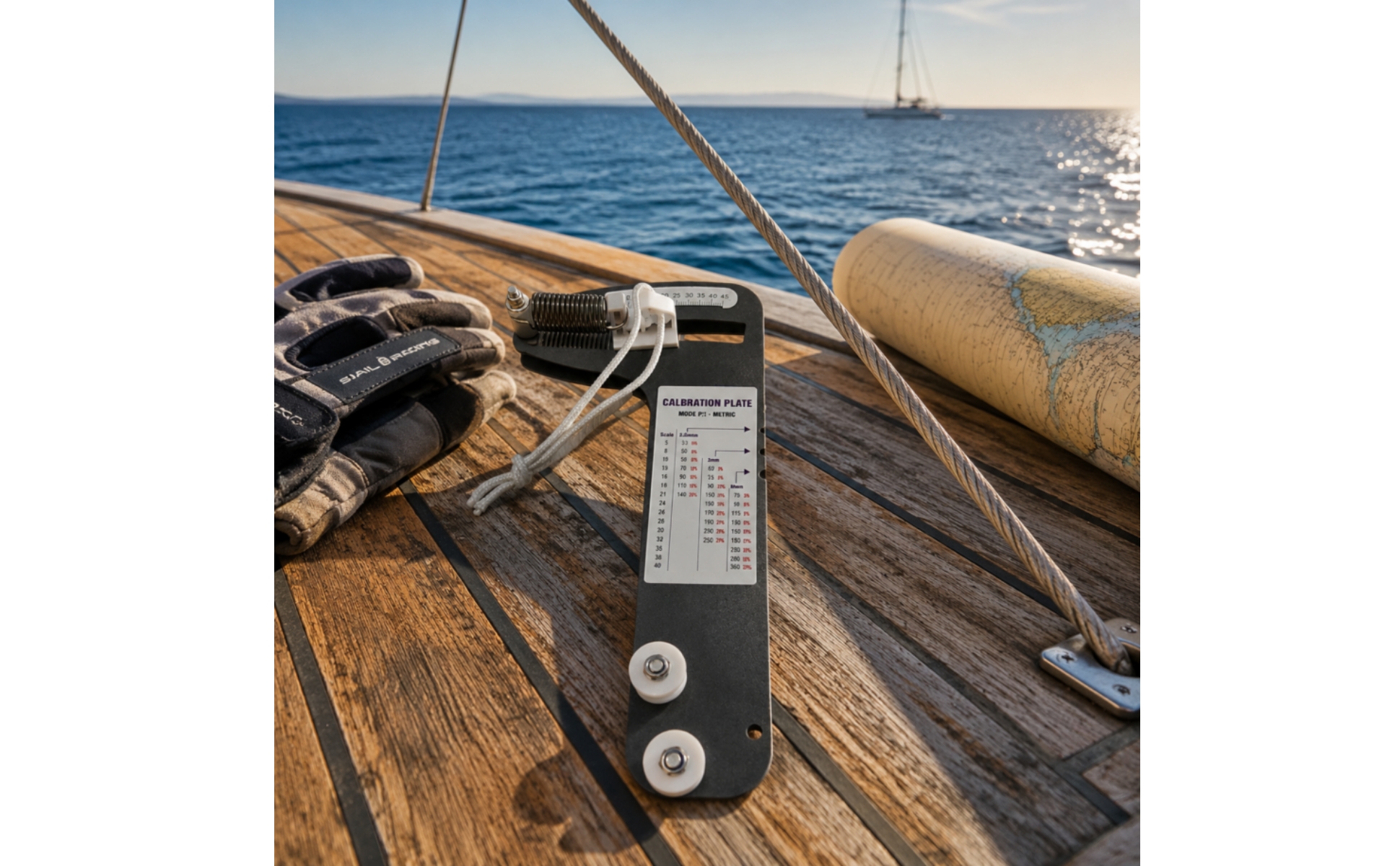 Sailboat Rigging Tension Gauge Marine-Grade Tension Meter with Calibration Plate