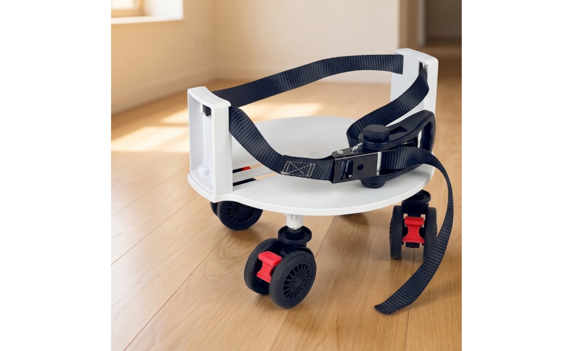 Golf Bag Wheel Base Low-Height Rolling Base with Strap Swivel for Driving Range