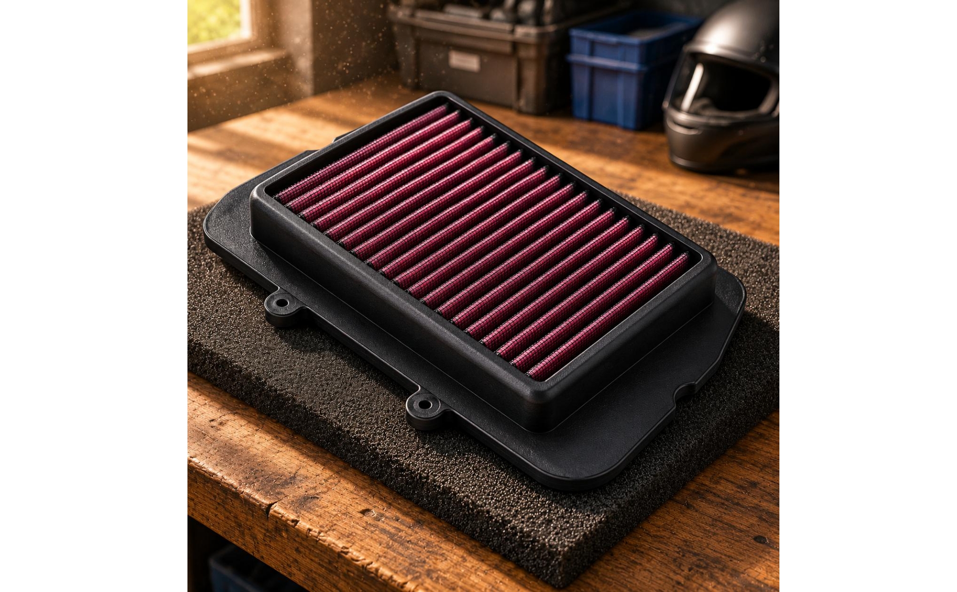 Victory Tiger Air Filter Violet Media Pleated Air Filter Black Frame