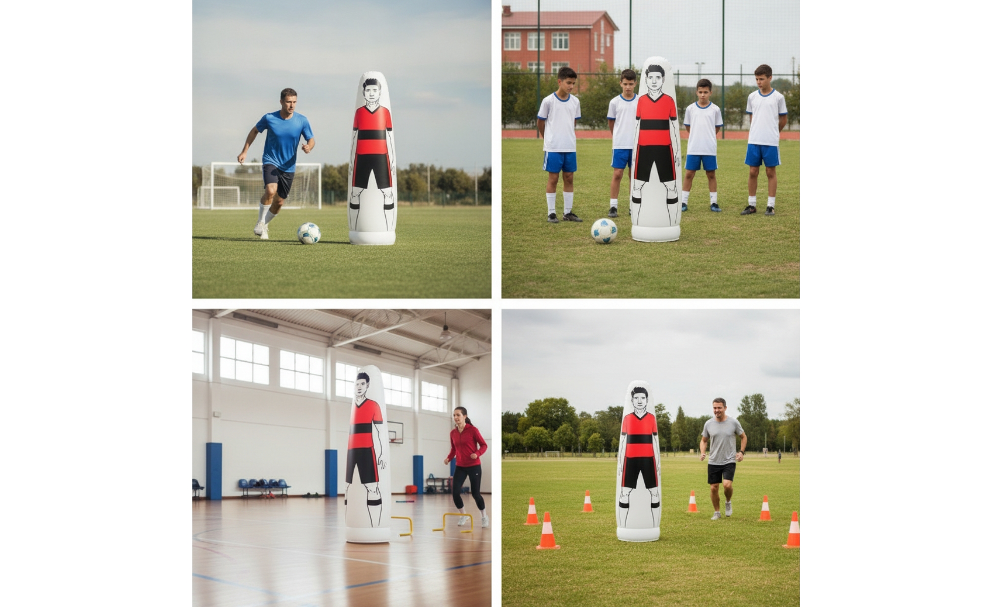 Mannequin de Football Réaliste Mannequin D'entraînement Portable