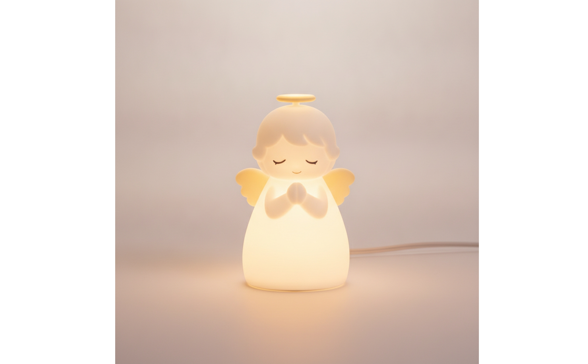 Angel Silicone Lamp Dimmable Angel Night Light Warm Glow for Nursery, Baby, Kids