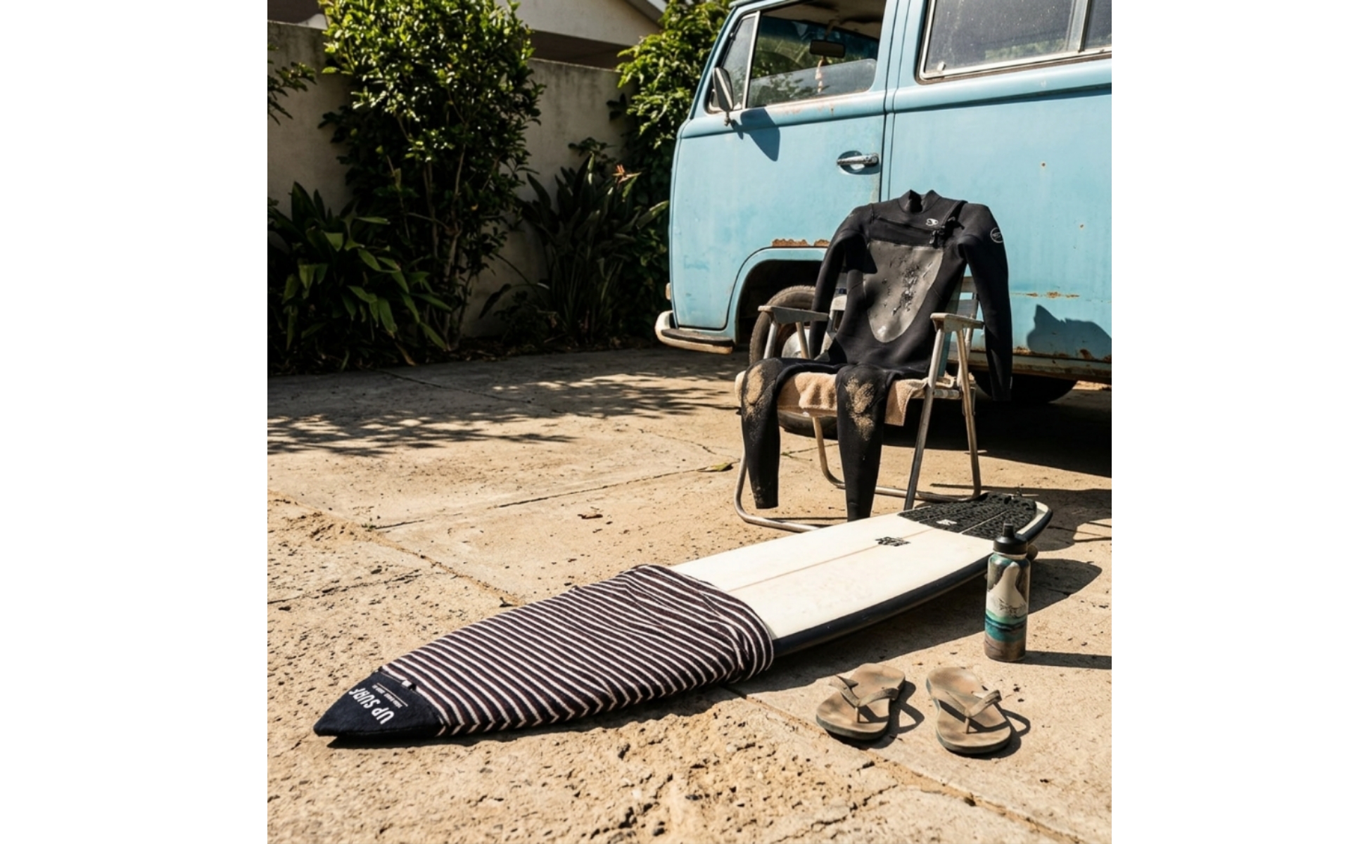 Surfboard-Socke mit Kordelzug Gestreift Stretch-Boardbag Elastisch für Surfer