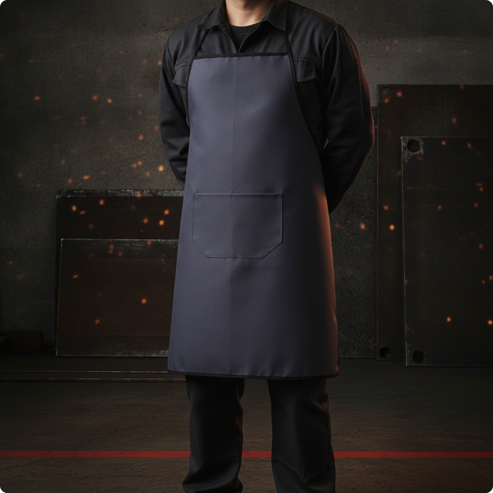 Hot-Work Coat Fire-Resistant Safeguarding Clothing Reinforced for Welders