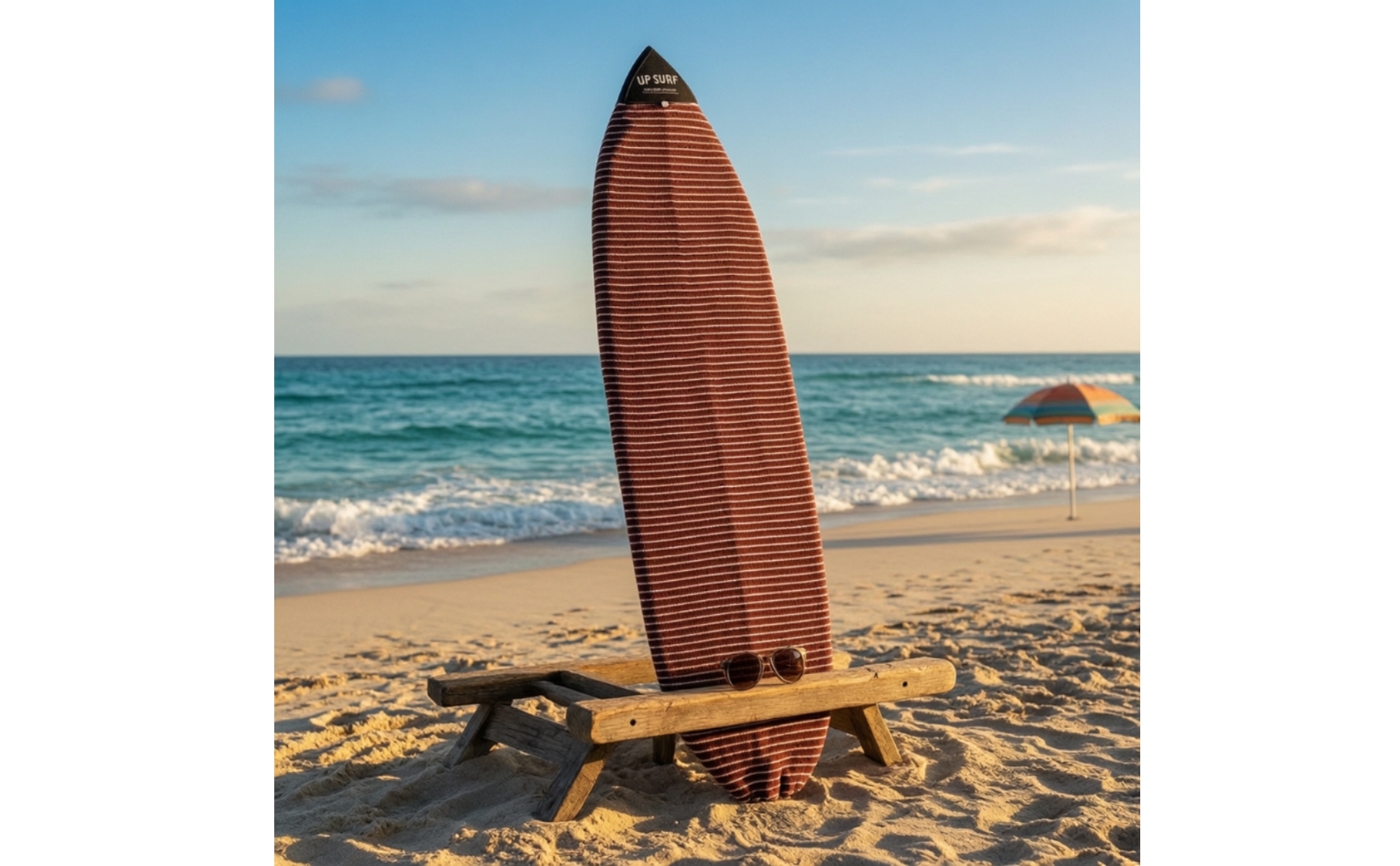 Surfboard-Socke mit Kordelzug Gestreift Stretch-Boardbag Elastisch für Surfer