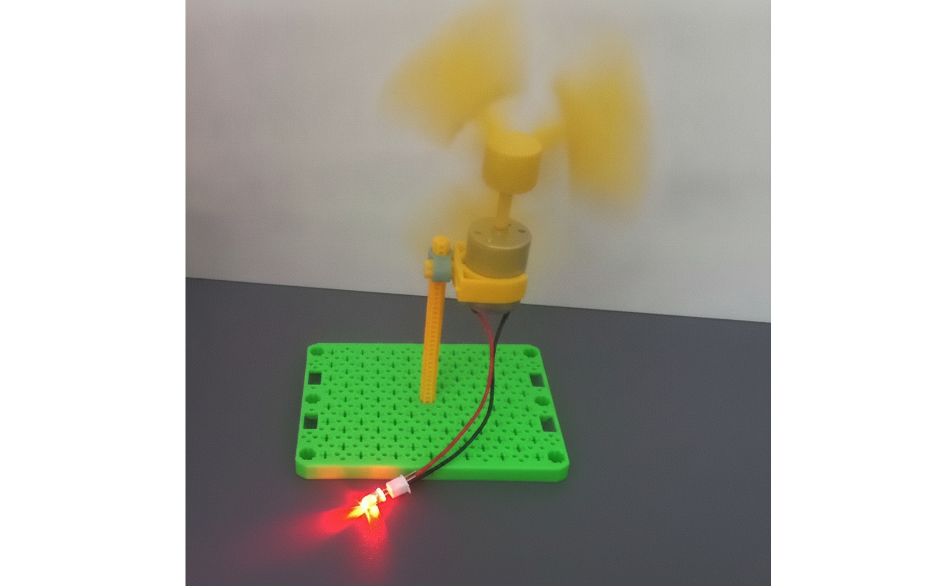 Windrad mit LED Vertikal Vertikale Windkraftanlage Kompakt für Schüler, Bastler