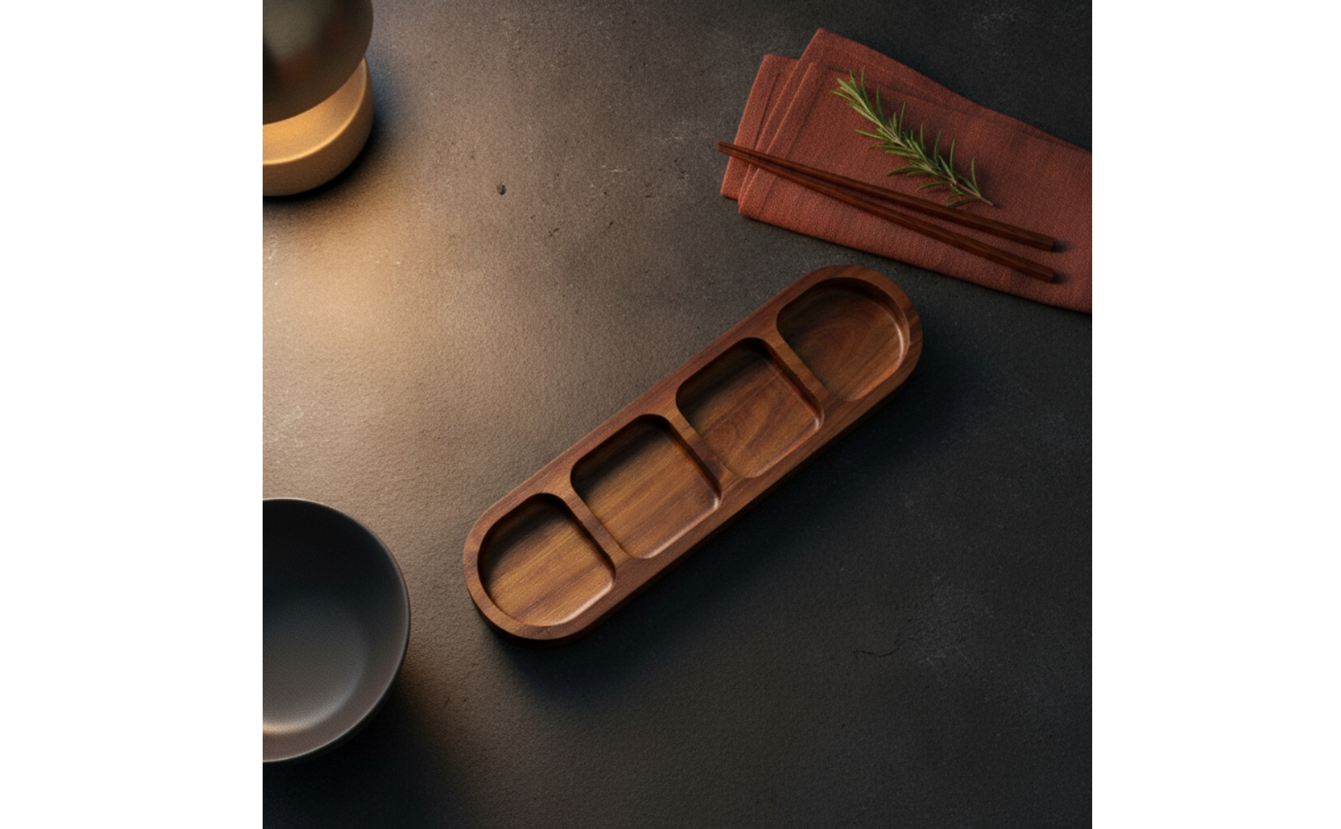 Condiment Dish Wooden Sauce Dish Sturdy for Hot Pot, Barbecue