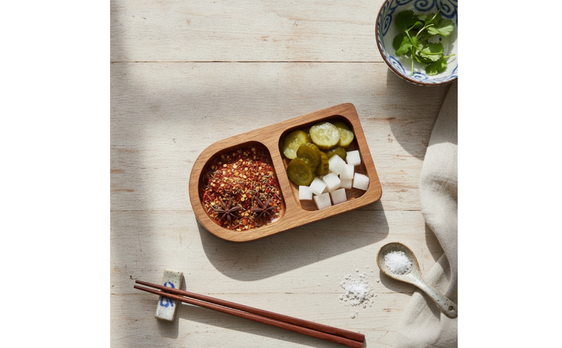 Condiment Dish Wooden Sauce Dish Sturdy for Hot Pot, Barbecue