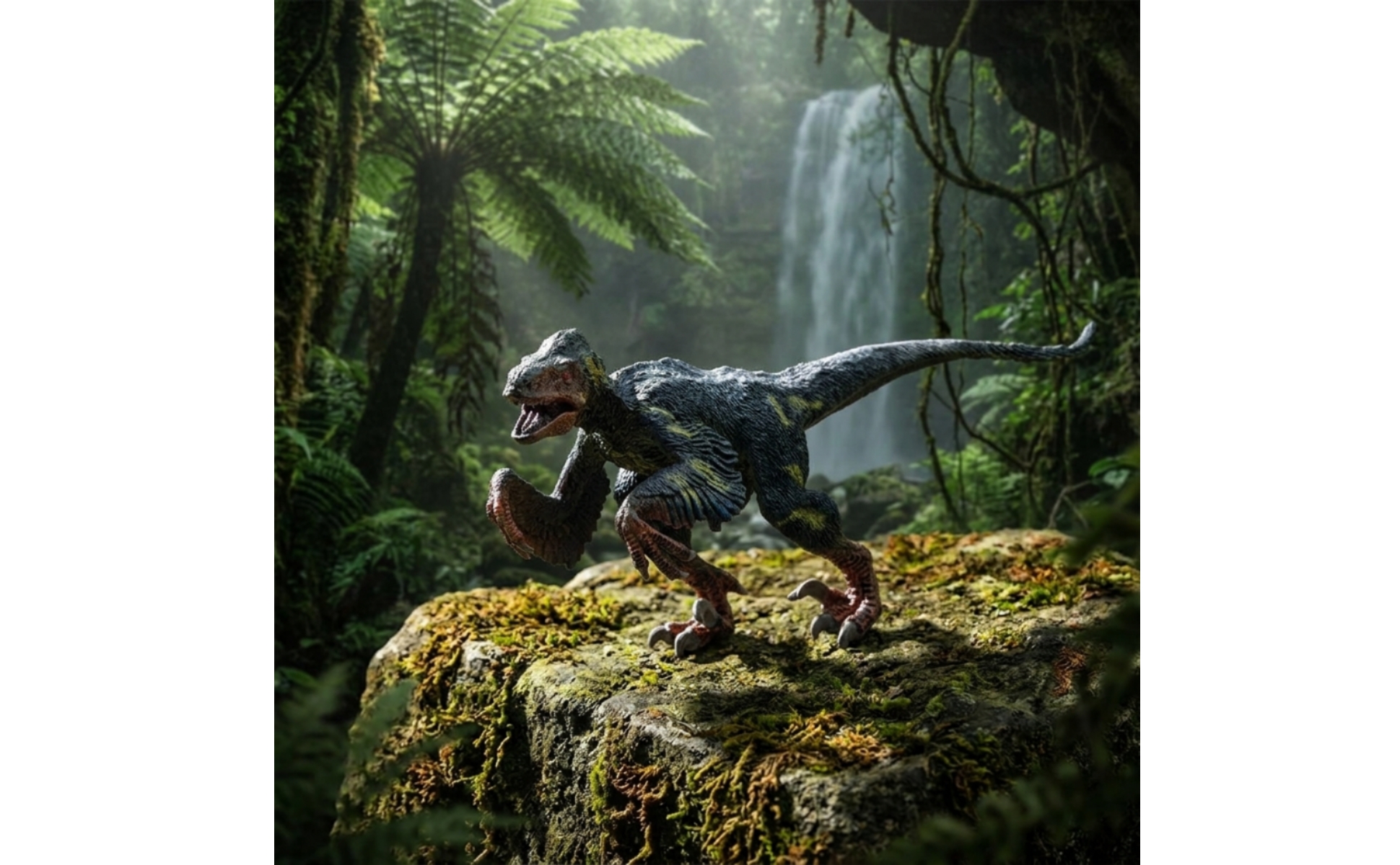 Utahraptor Figurine Hard Plastic Utahraptor Figure Detailed for Desk, Collectors