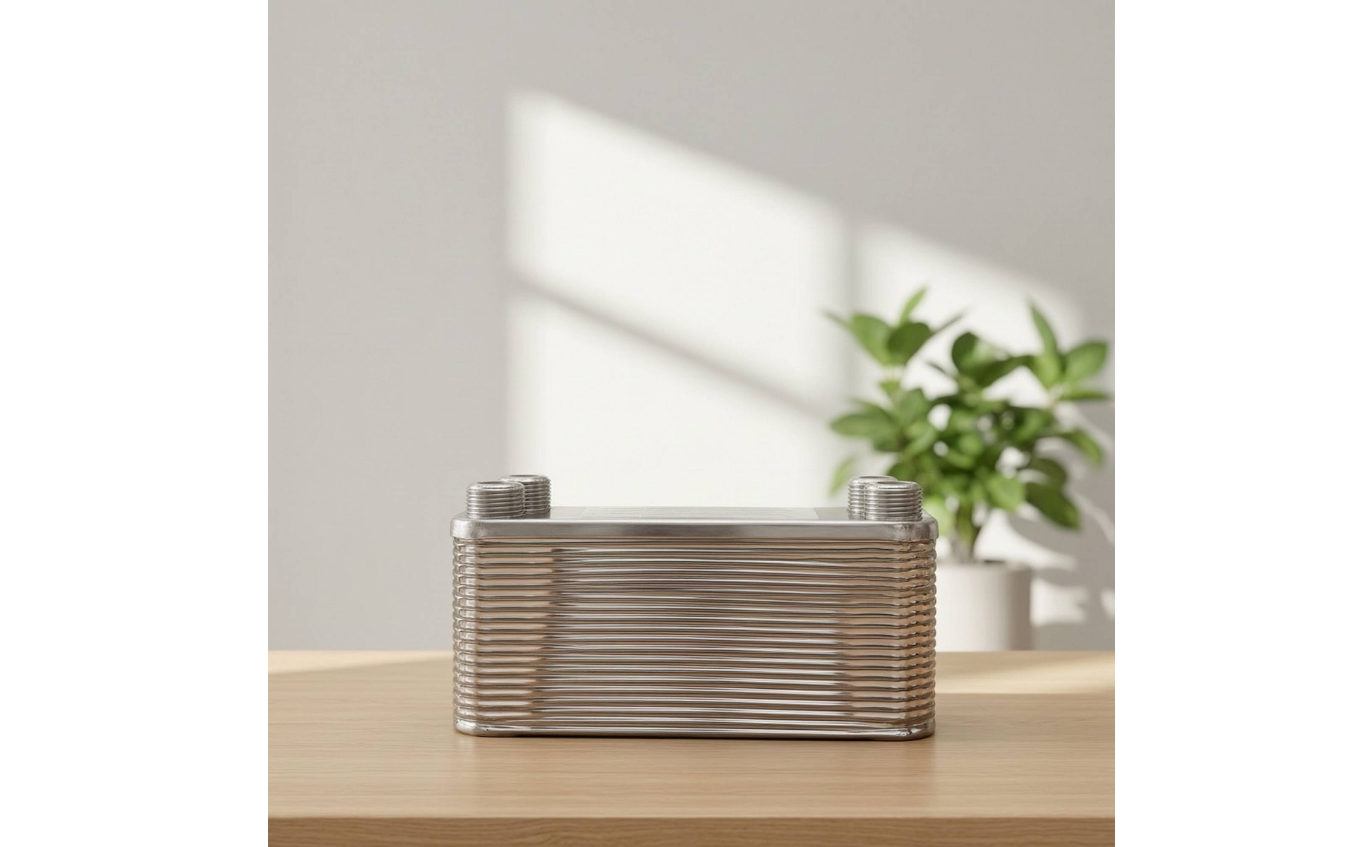 Plate Wort Chiller Stainless Steel Beer Wort Cooler Compact for Home Brewing