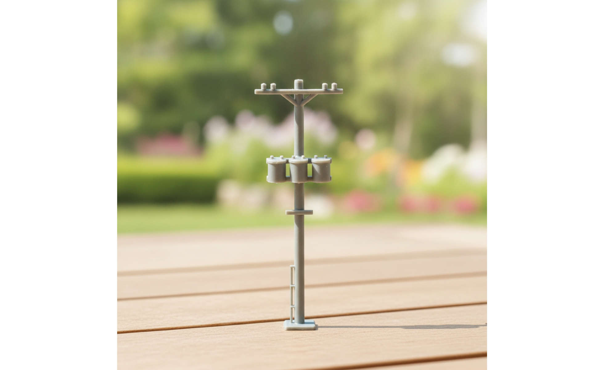 HO Scale Utility Pole Industrial for Railway Scenes, Diorama Builders, Hobbyists