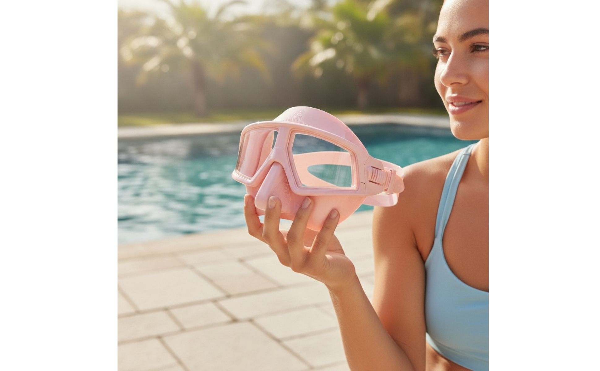 Snorkeling Mask with Silicone Skirt Wide-View Diving Mask with Tempered Glass