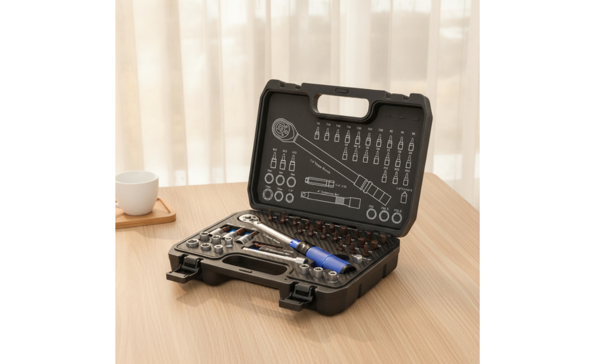 Force Wrench Set 1/4-Inch Force Wrench Kit Carbon Steel for Mechanics, DIYers