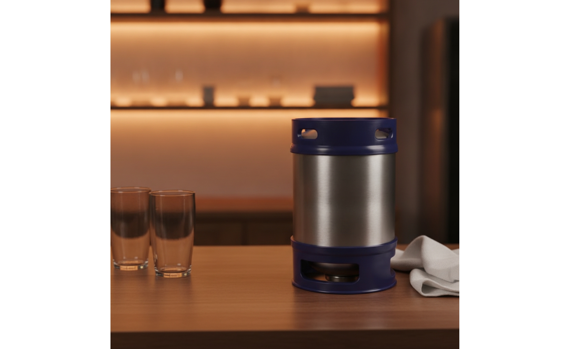 Mini-Keg Edelstahl Edelstahlfass mit Tragegriffen Stapelbar für Hobbybrauer