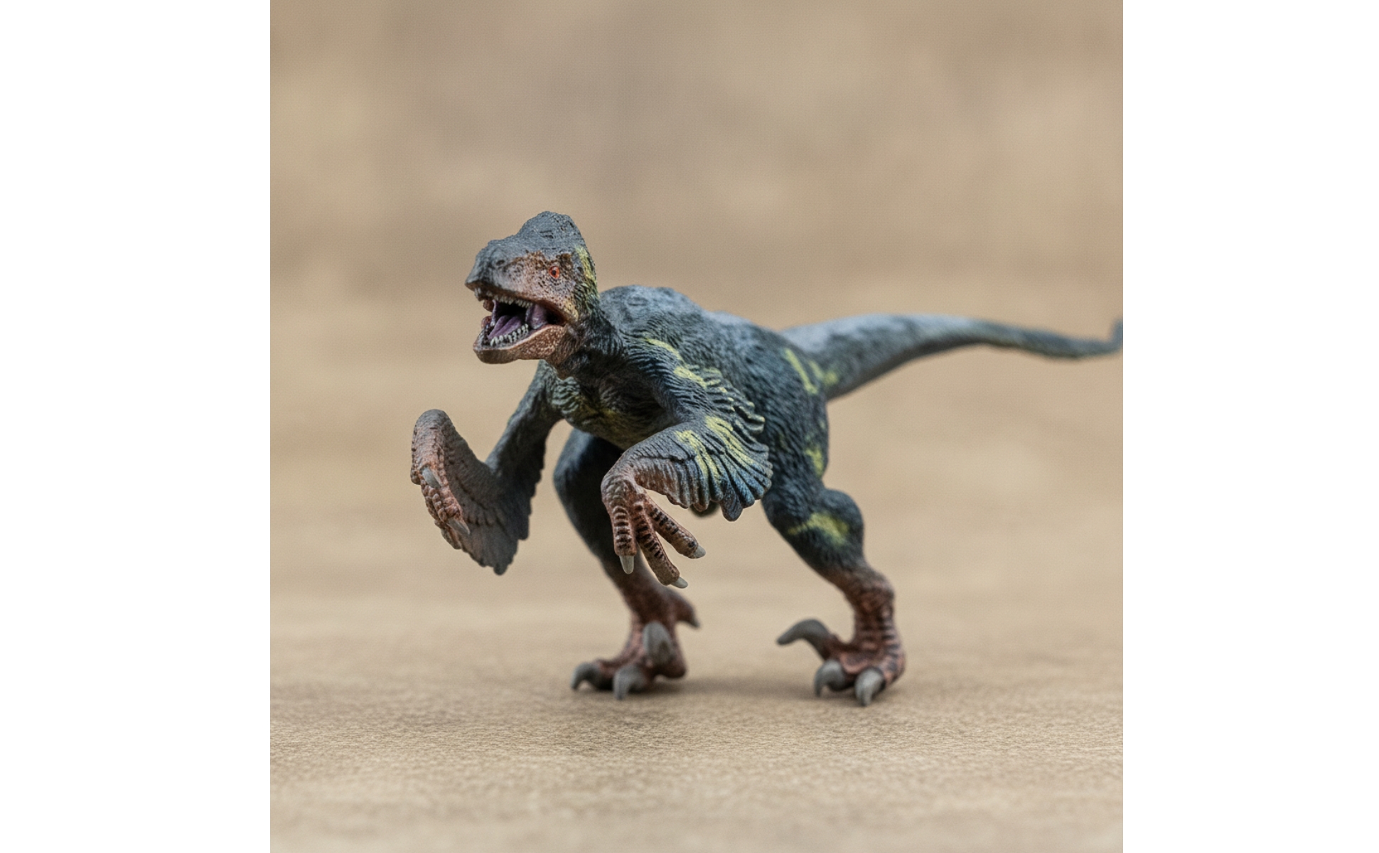 Utahraptor Figurine Hard Plastic Utahraptor Figure Detailed for Desk, Collectors