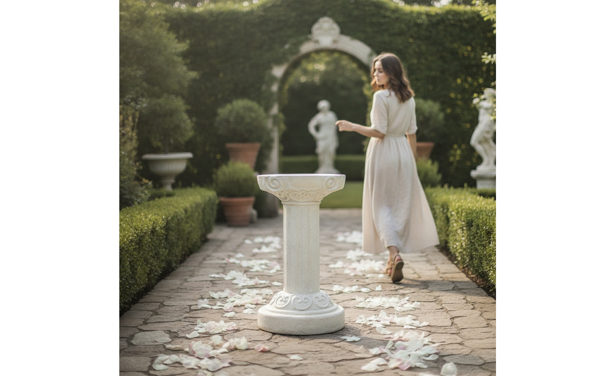 Roman Column Pedestal 古典 Garden Column Classical for Entryway, Wedding