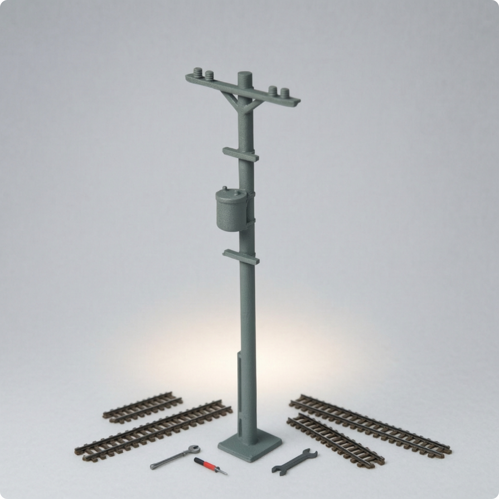 HO Scale Utility Pole Slender for Railway Scenes, Model Railroaders