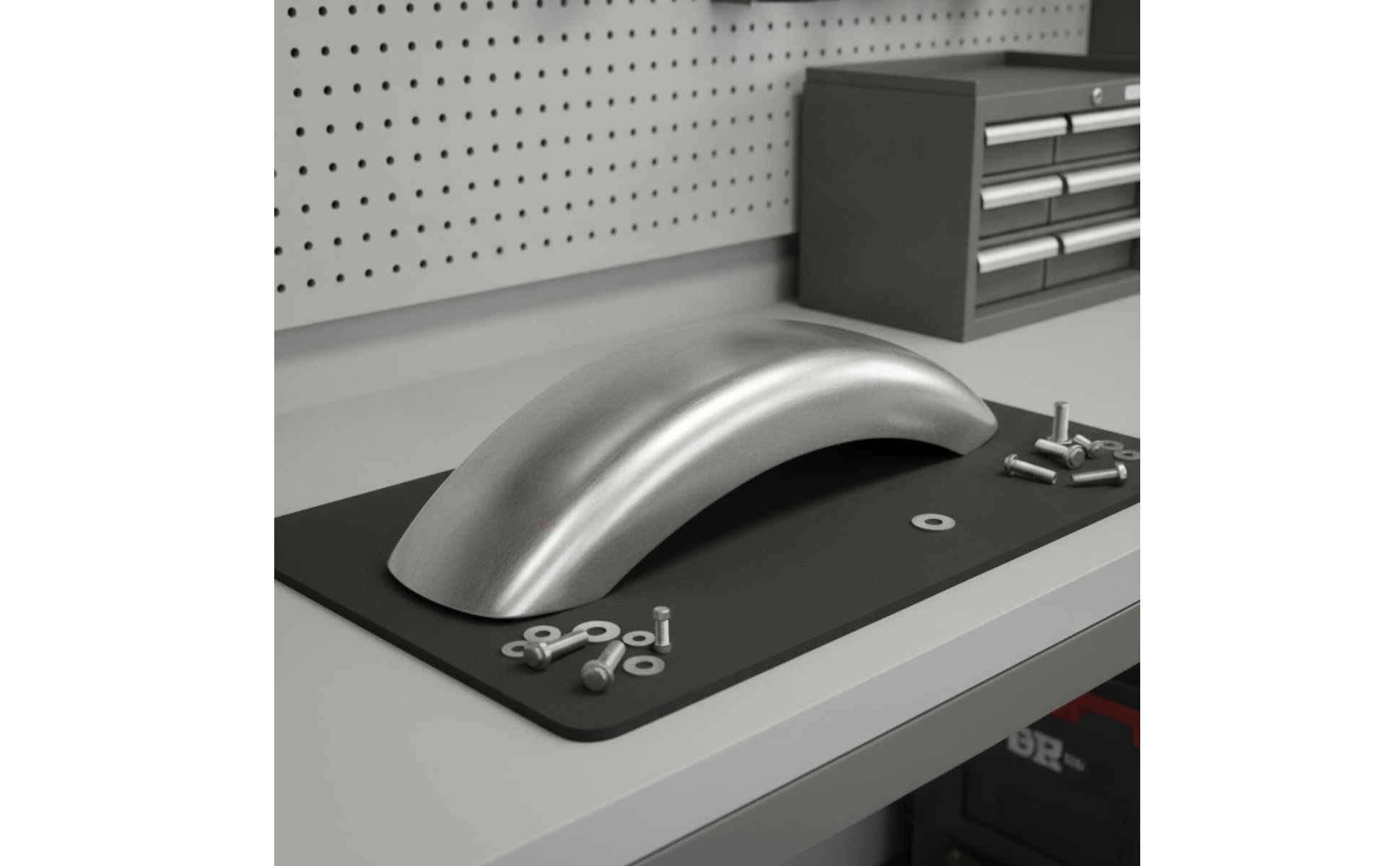 Motorcycle Splash Guard 155mm Motorcycle Rear Mudguard Raw Metal