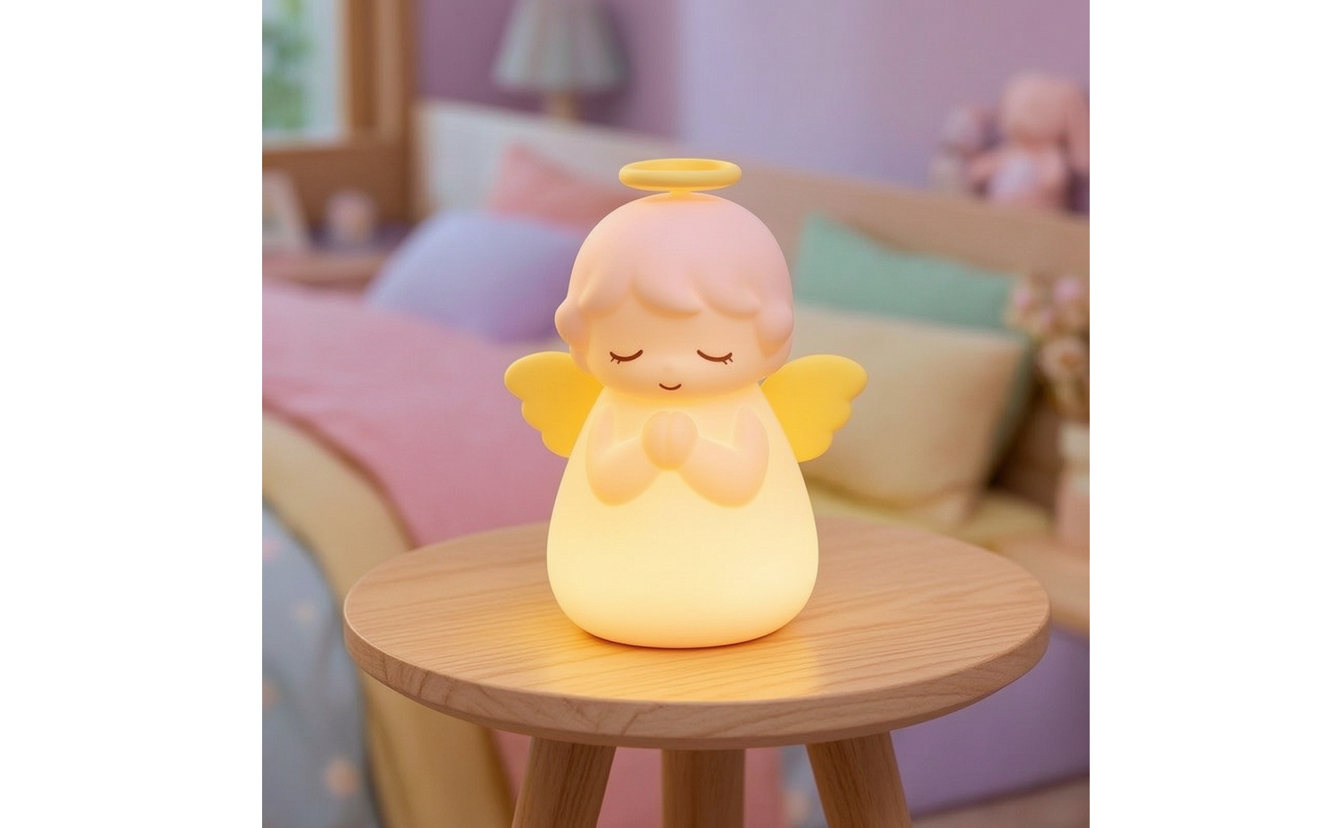Angel Silicone Lamp Dimmable Angel Night Light Warm Glow for Nursery, Baby, Kids
