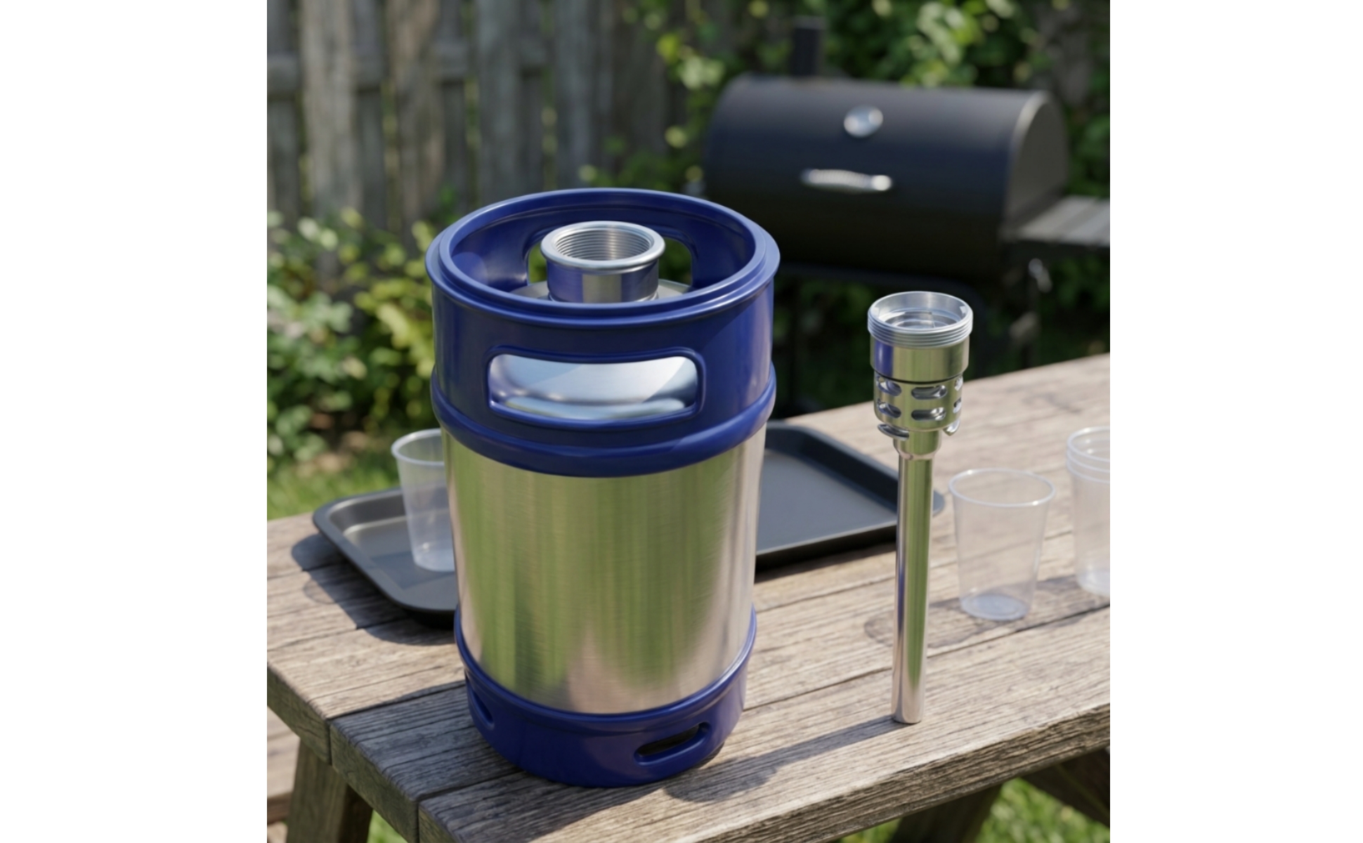 Mini-Keg Edelstahl Edelstahlfass mit Tragegriffen Stapelbar für Hobbybrauer