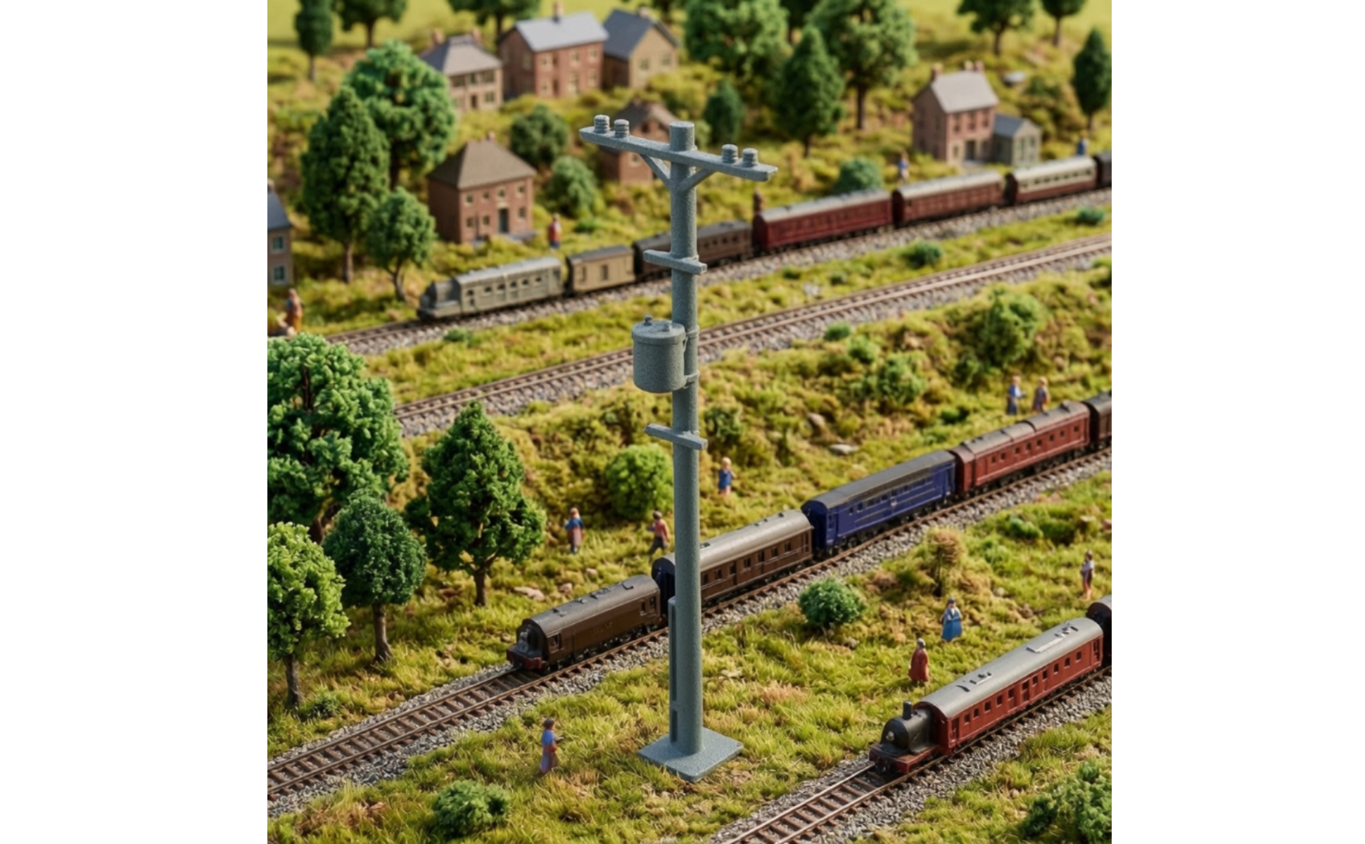 HO Scale Utility Pole Industrial for Railway Scenes, Diorama Builders, Hobbyists