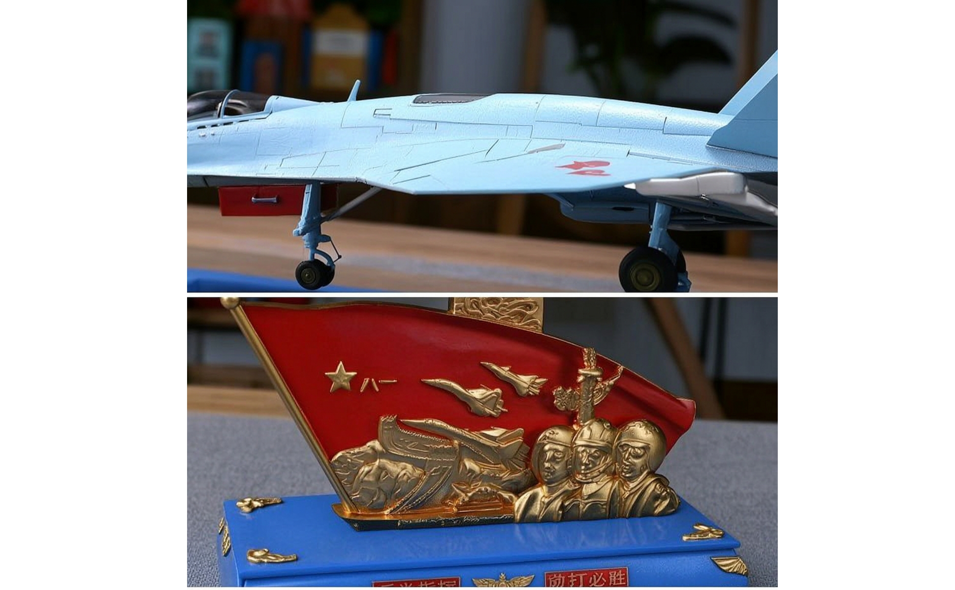 Fighter Aircraft Model with Display Base 1:32 Scale SU-27 Fighter Jet Model