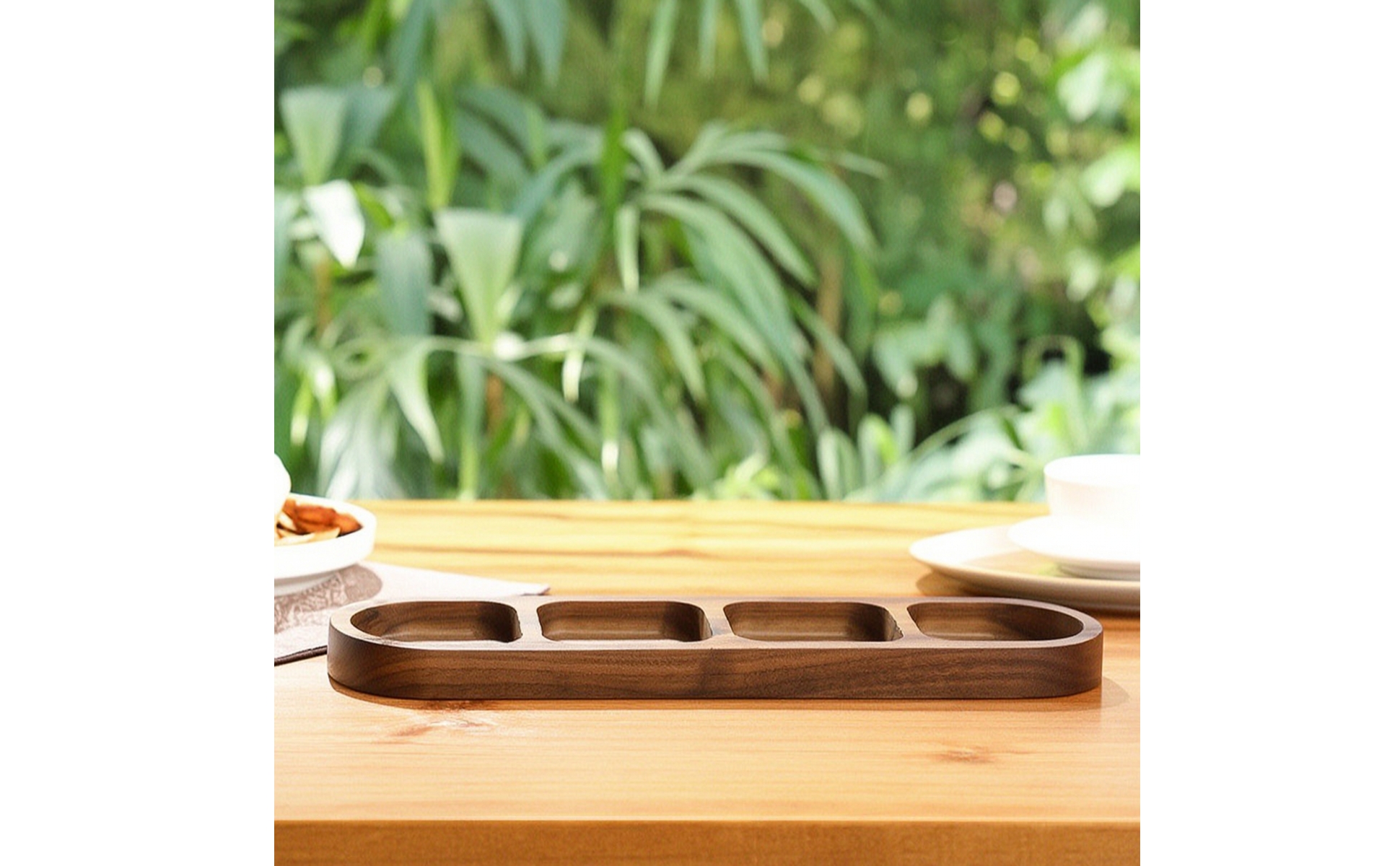 Condiment Dish Wooden Sauce Dish Sturdy for Hot Pot, Barbecue