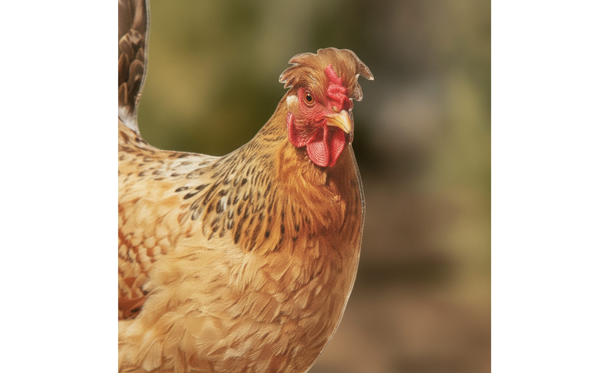 2 Pieces Chicken Garden Stakes Acrylic Chicken Yard Art Printed for Flower Beds