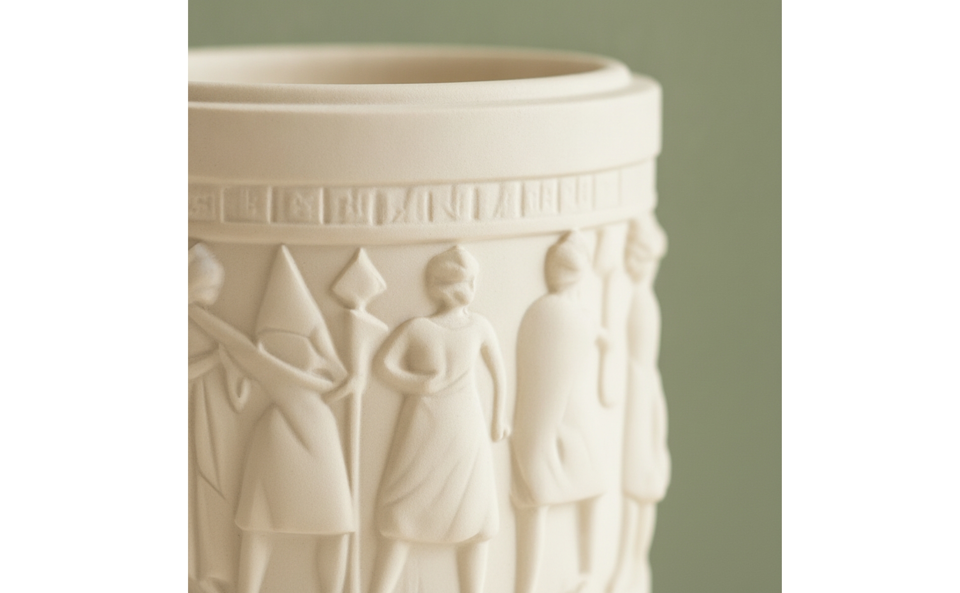 Embossed Planter Vintage Cylindrical Planter Compact for Windowsill, Minimalists