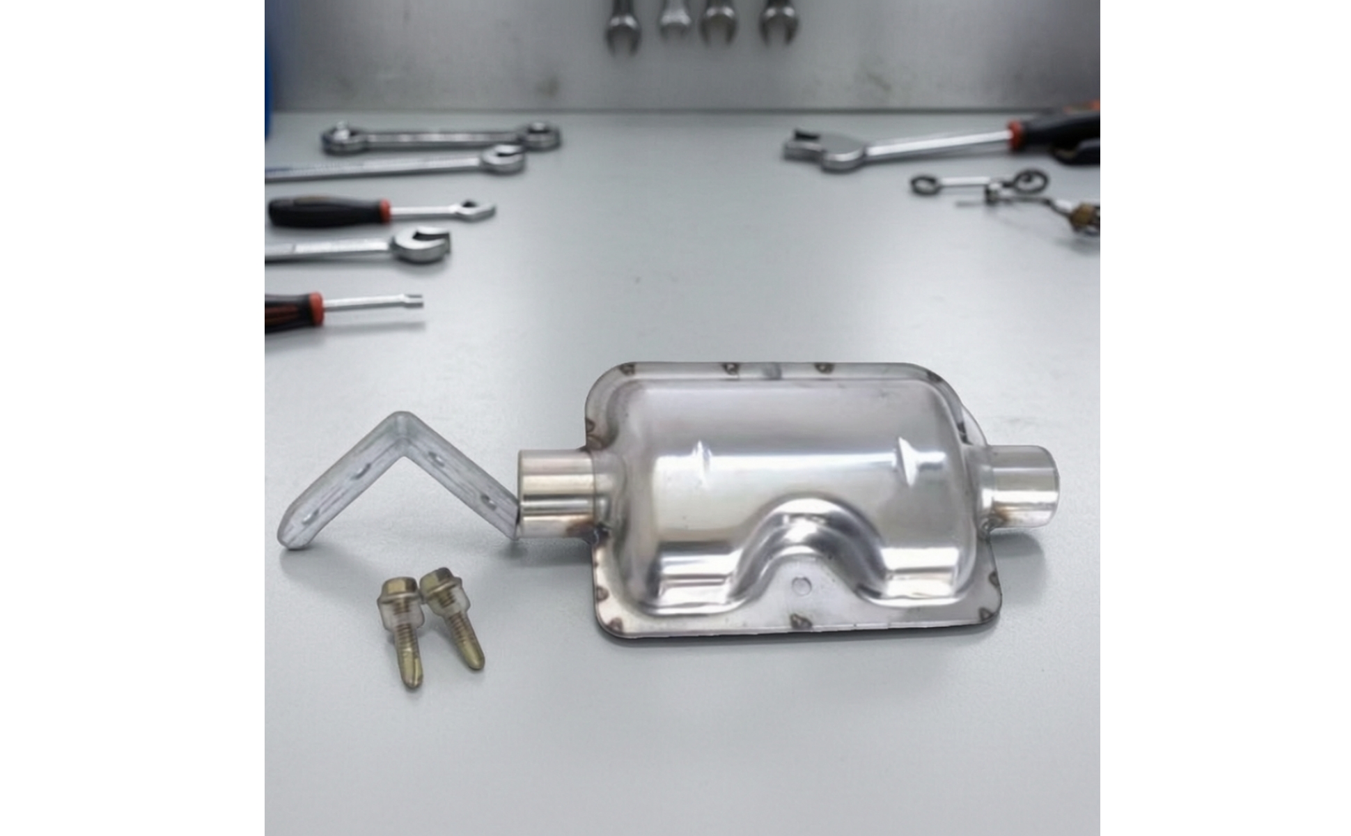 Heater Muffler with Bracket Stainless Steel Heater Exhaust Muffler