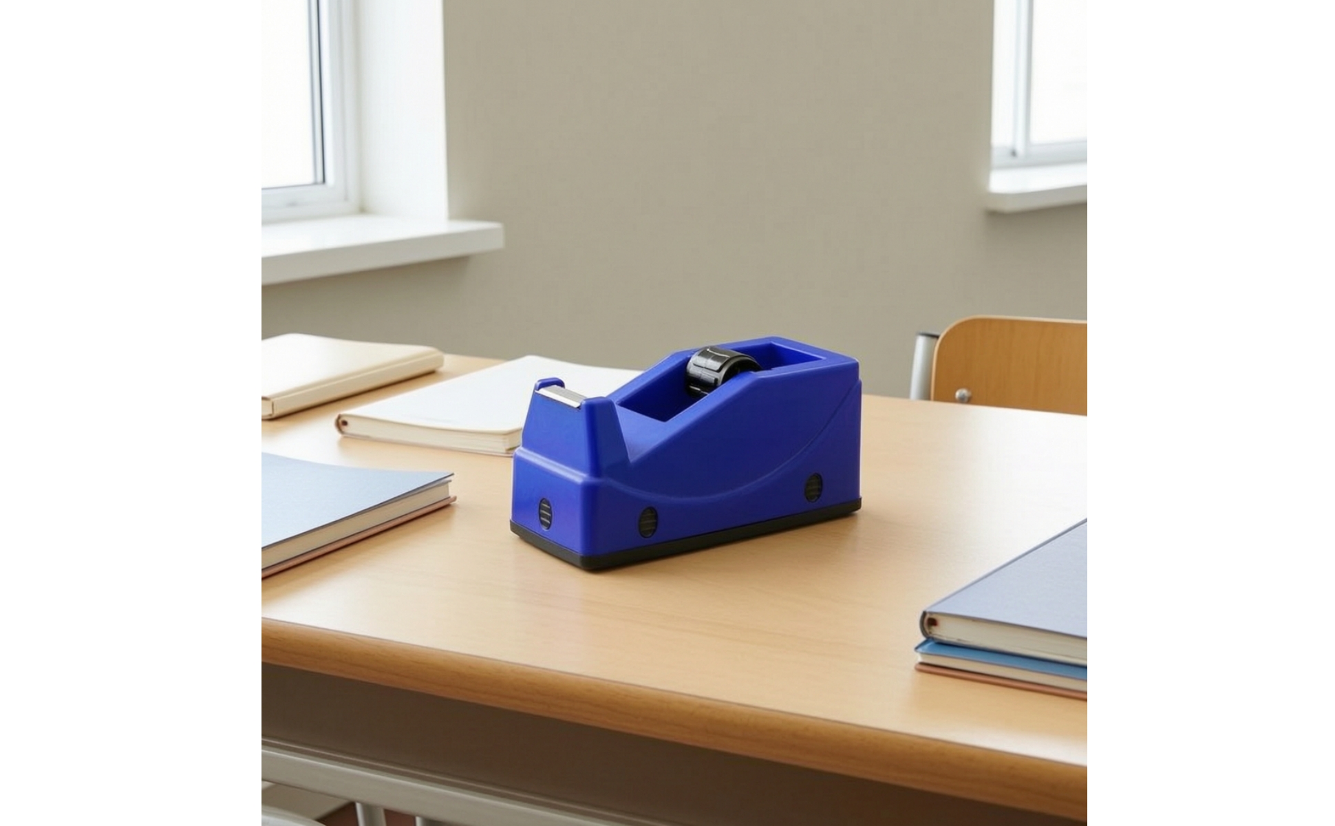 Desktop Tape Dispenser Compact Dispenser with Metal Blade Serrated for Classroom