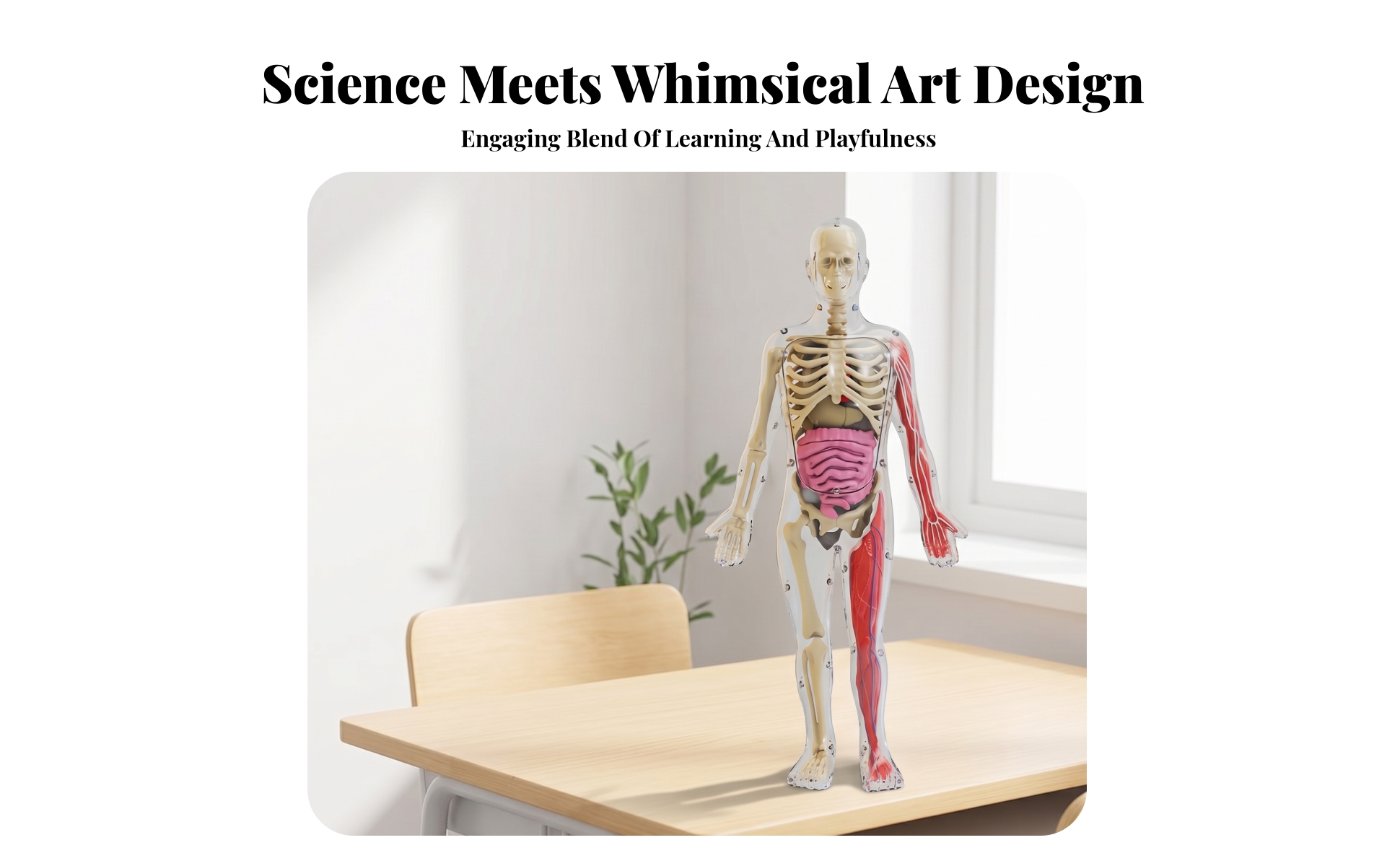Glow-in-the-Dark Physiological Model Colored Structural Parts Detachable Organ