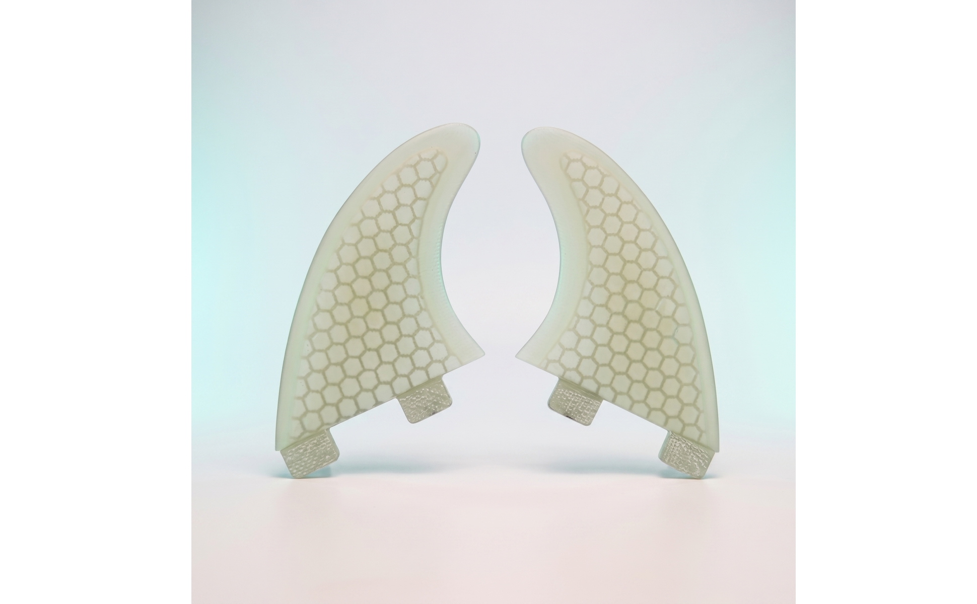 Fins with Double-Tab Base Translucent Surfboard Side Fins Fiberglass for Surfers