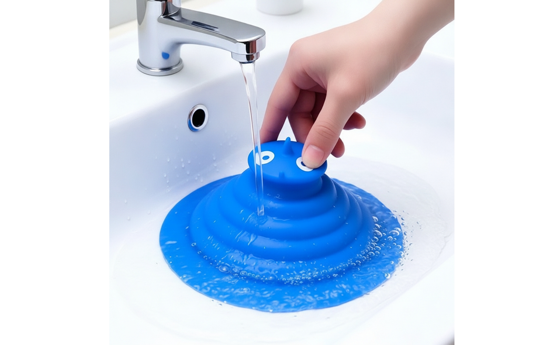 Sink Dredging Tool Silicone Sink Stopper with Handle Reusable for Bathtub