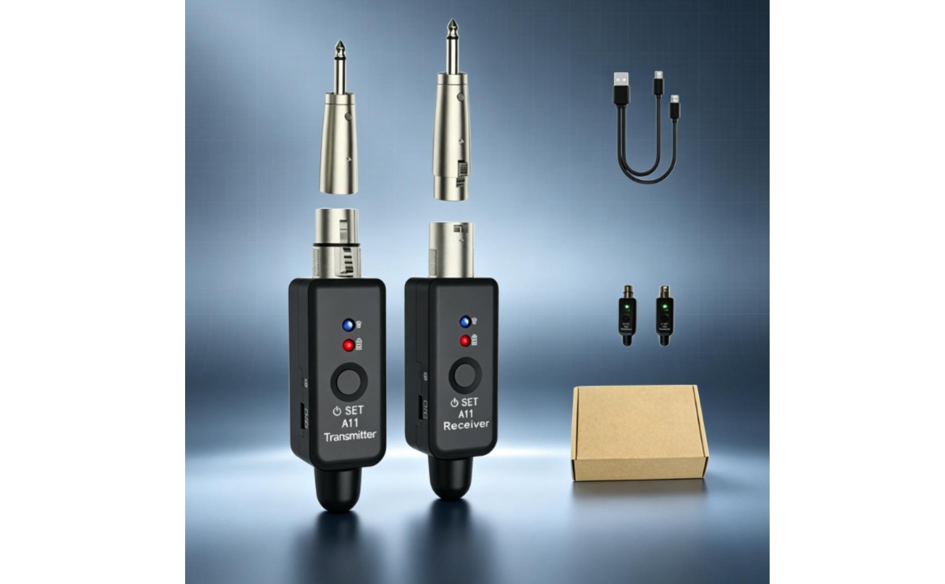 Wireless Guitar Transmitter Receiver Compact for Rehearsal, Guitarists, Bassists