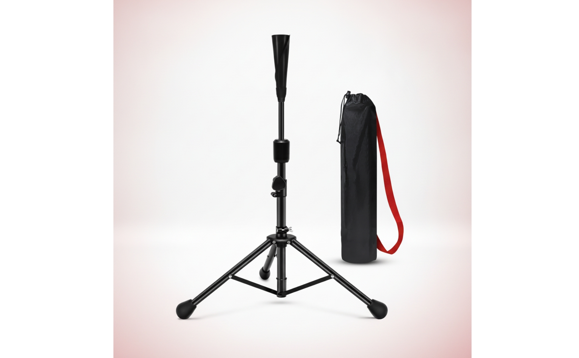 Batting Tee with Carrying Bag Adjustable Height Tripod Batting Tee Foldable