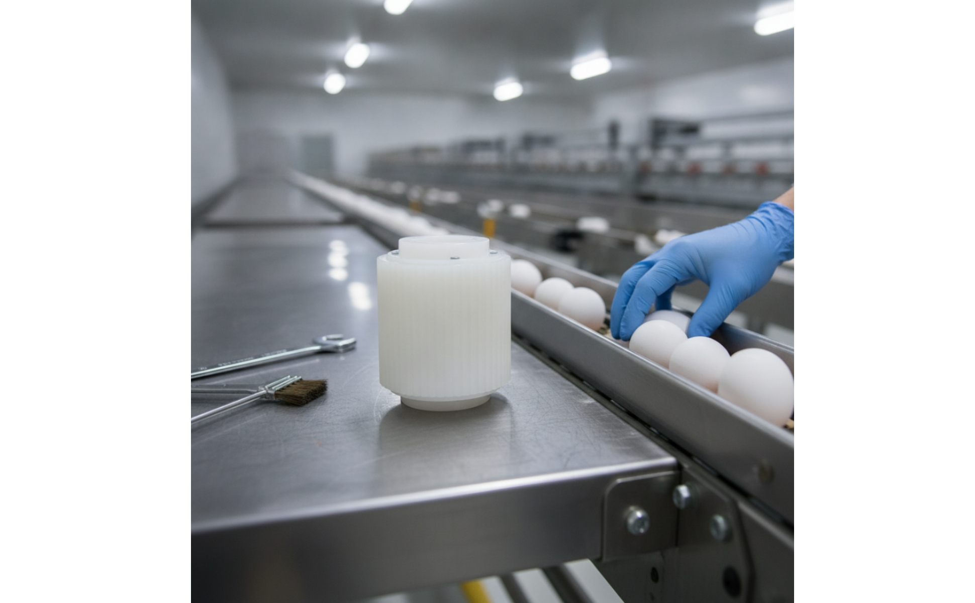 Component Ribbed Egg-Collection Machine Roller for Poultry Farmers