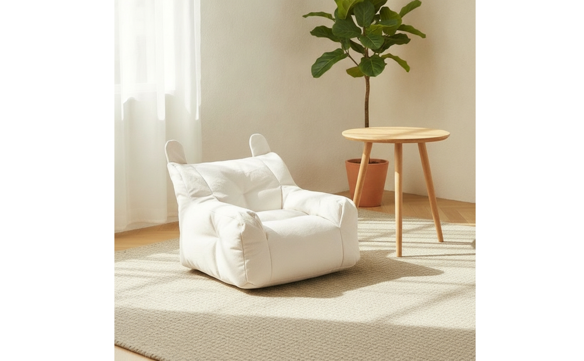 Floor Sofa with Ears Soft Children Sofa Padded for Playroom, Bedroom, Toddlers
