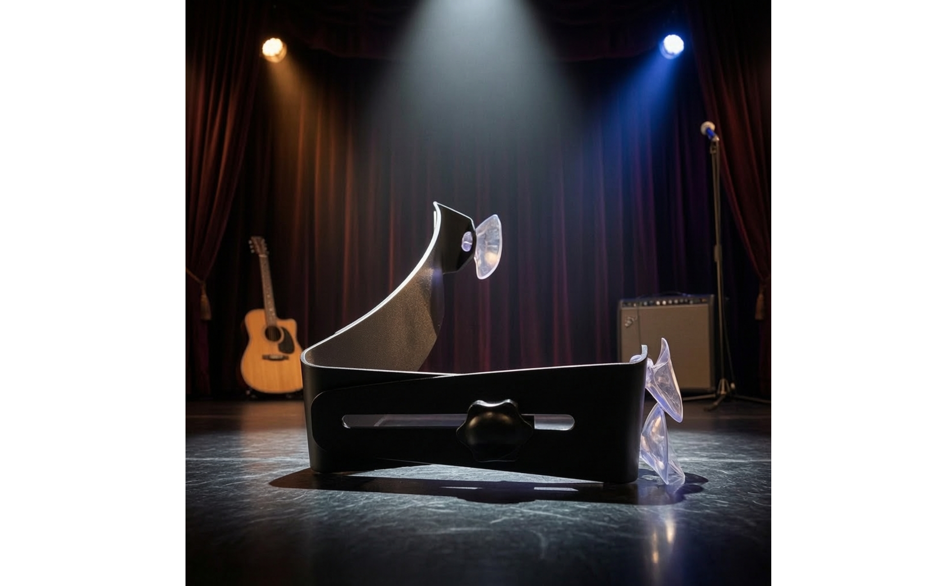 Guitar Support with Suction Cups Adjustable Guitar Footrest Compact for Students