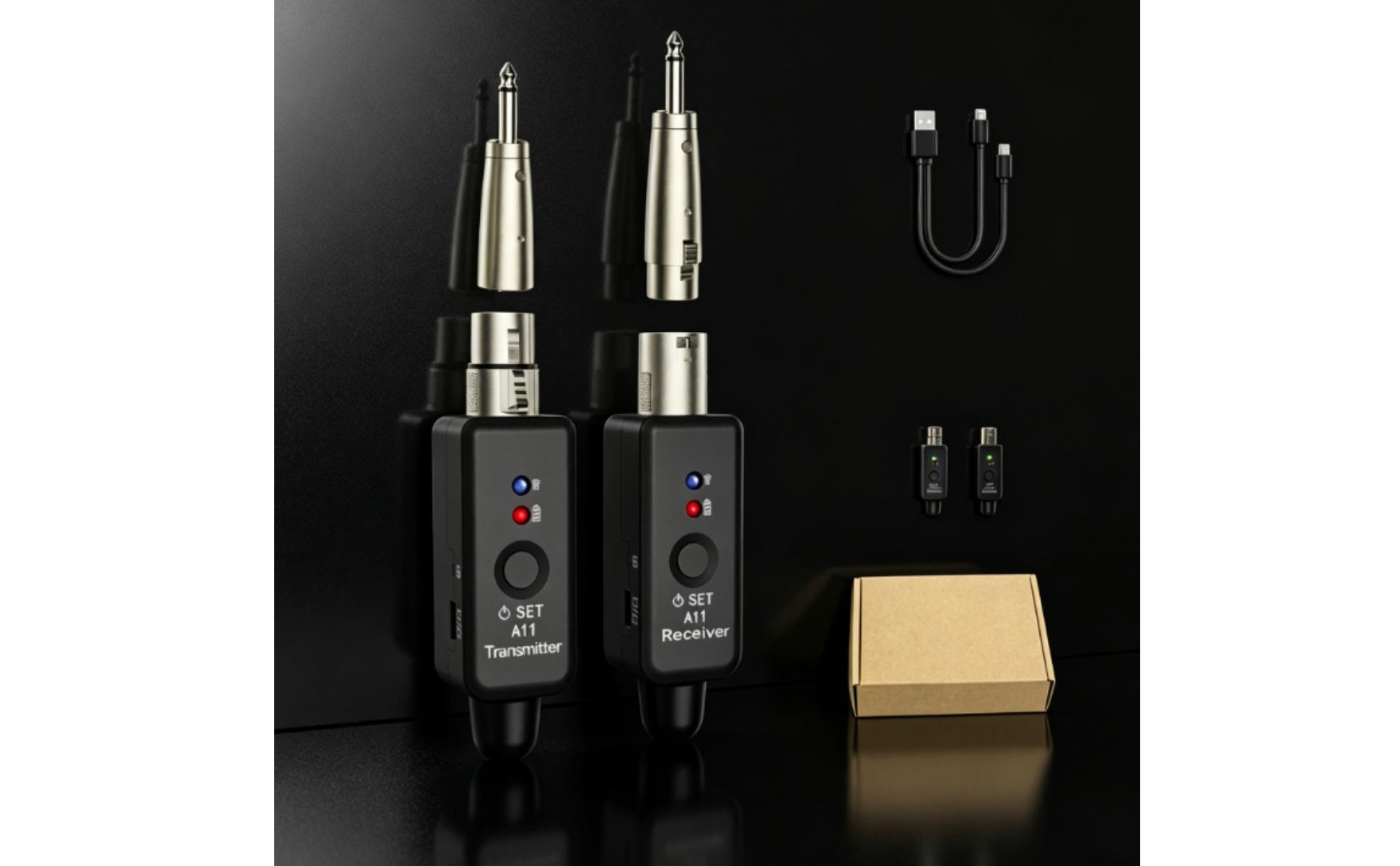 Wireless Guitar Transmitter Receiver Compact for Rehearsal, Guitarists, Bassists